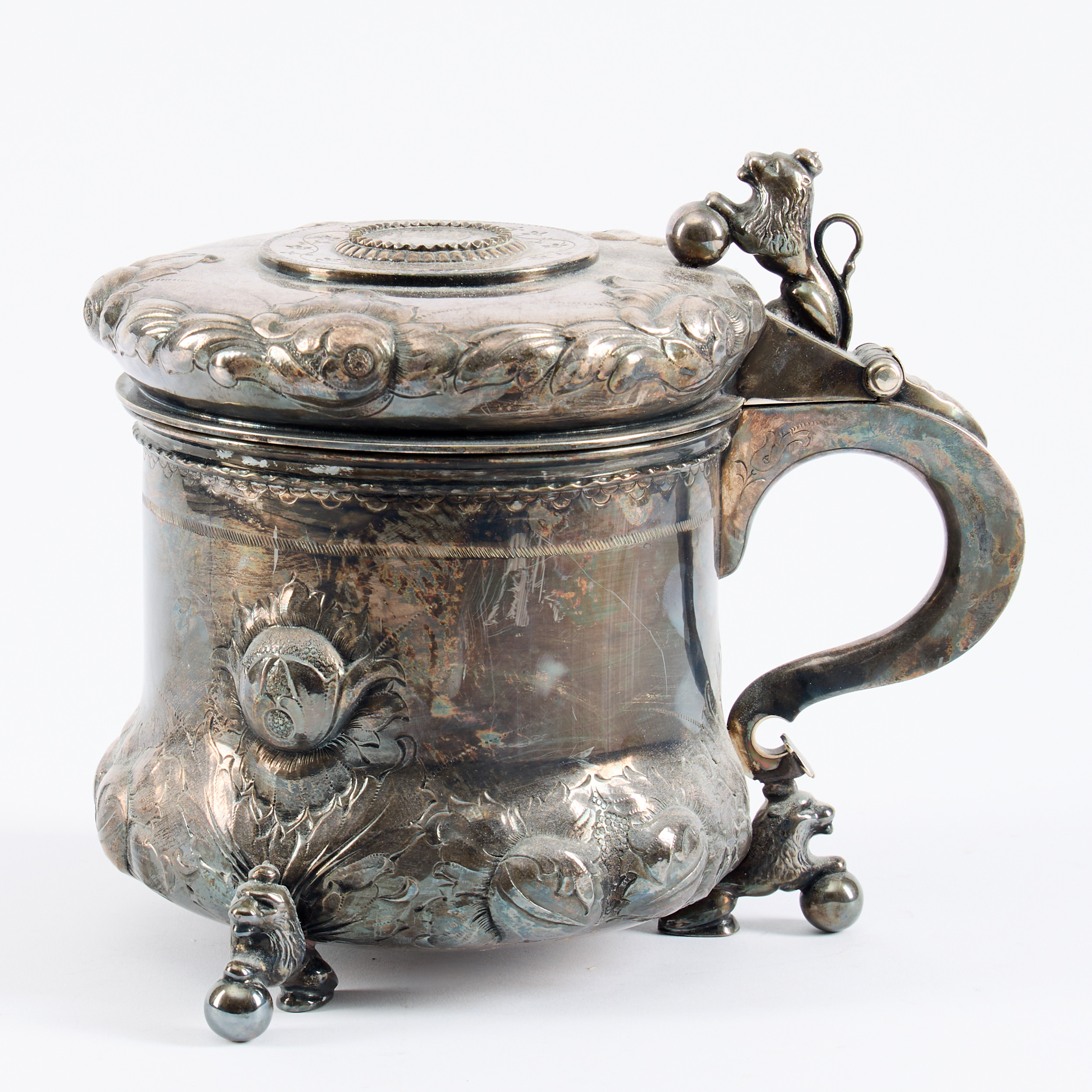 DRYCKESKANNA. Silver, barockstil, Tage Göthlin, TESI, Göteborg, 1968.