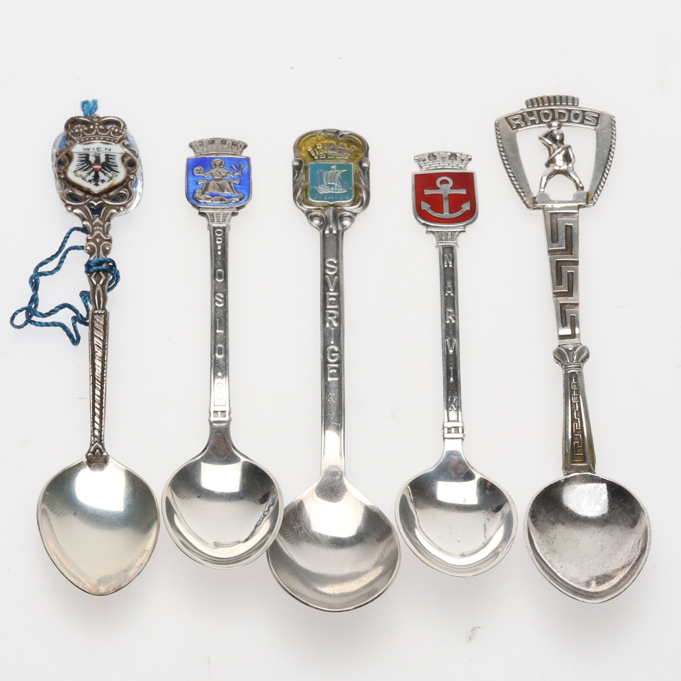 KAFFESKEDAR/SOUVENIRSKEDAR, silver, 5 st, 56 g.