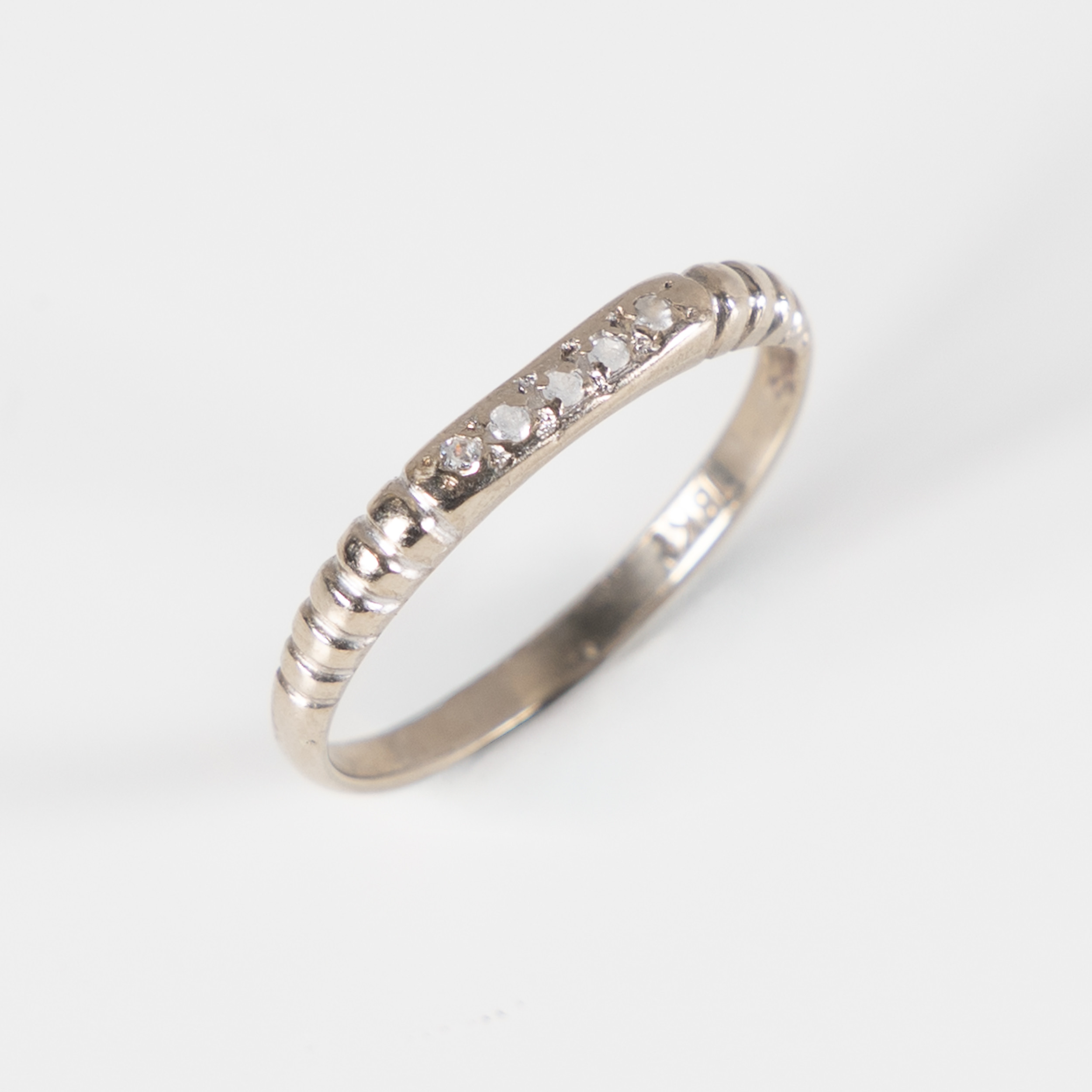 RING, 18K, vitguld.