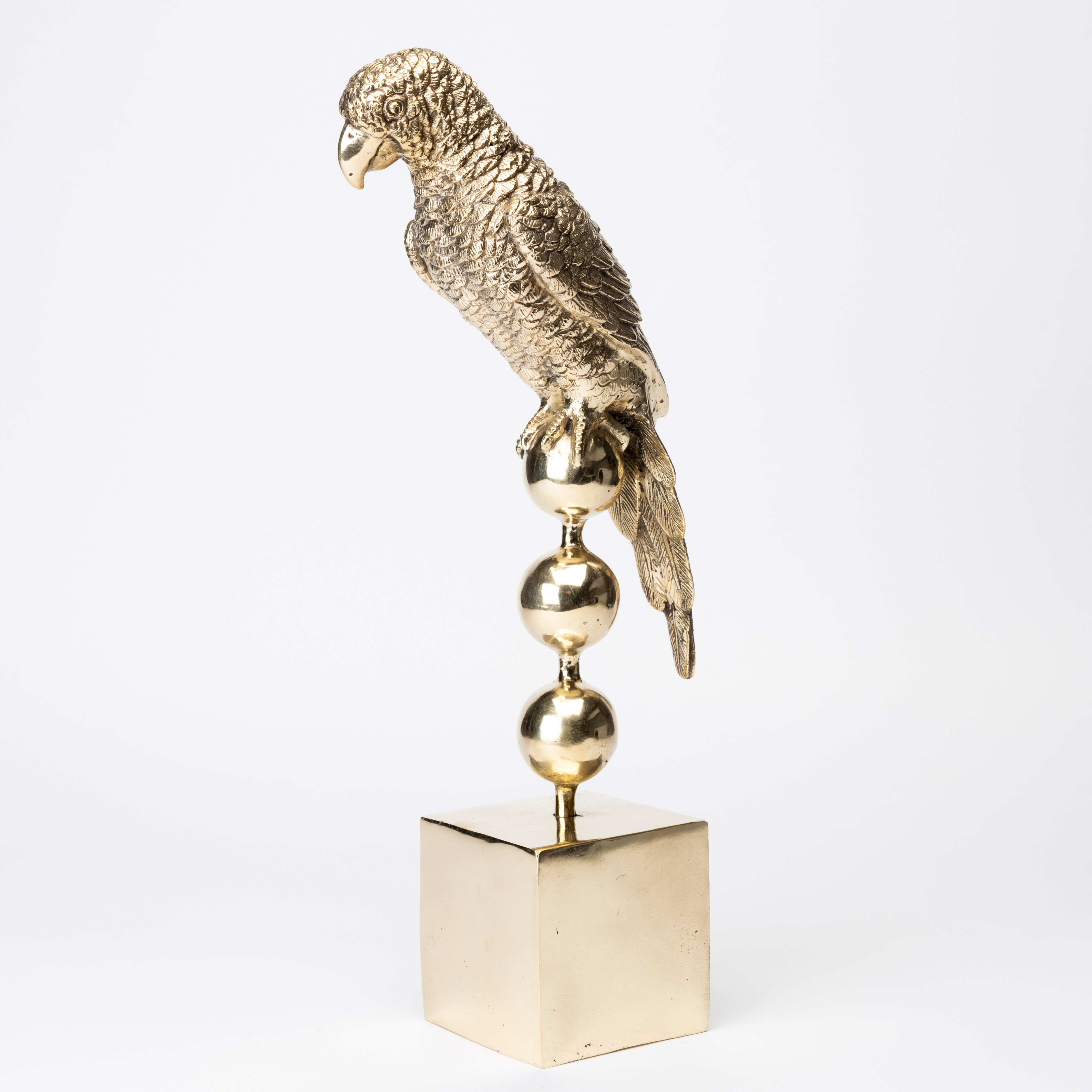 ANDREAS WARGENBRANT. "Gossip", skulptur, guldpatinerad brons, gjutarstämpel och gjutarsignatur, samtida.