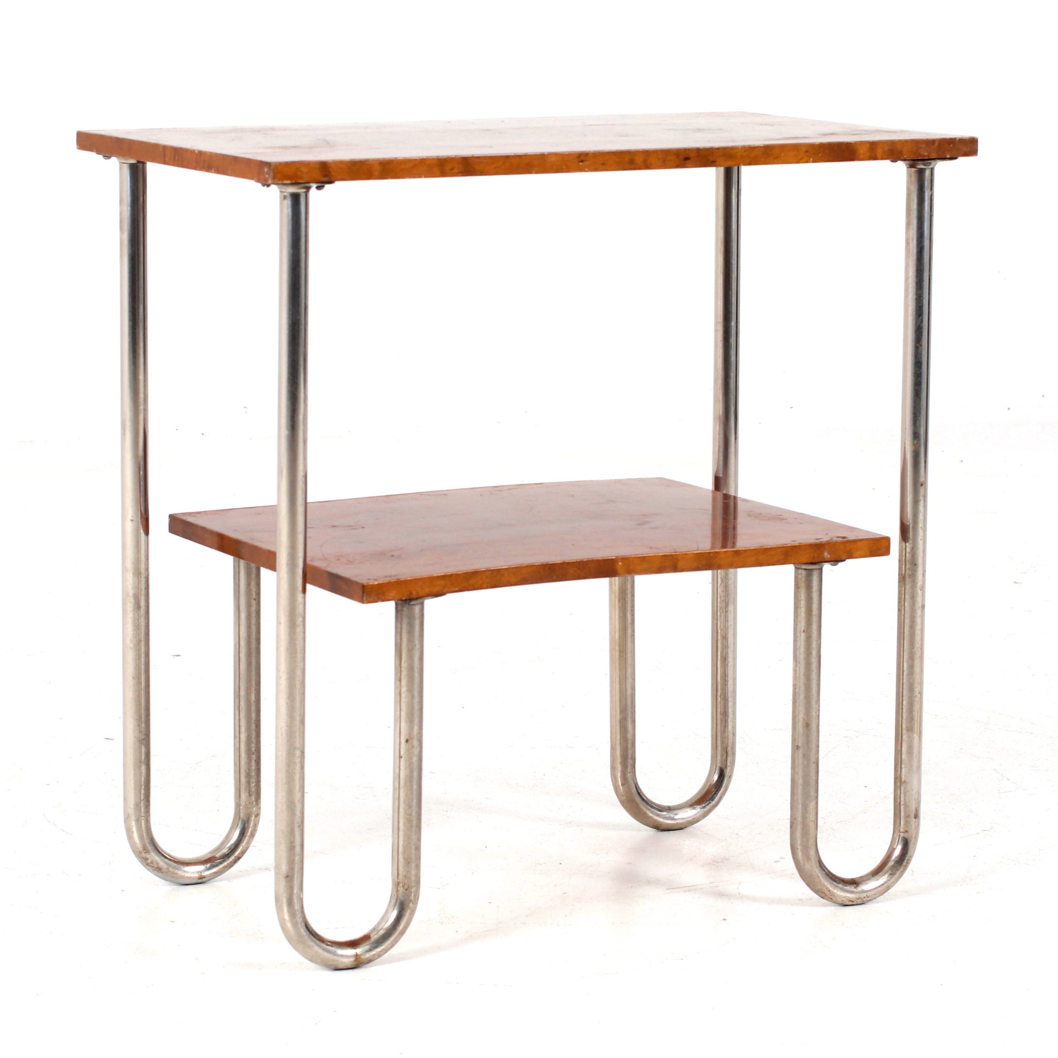 SIDOBORD, stålrör och trä, funkis, 1930/40-tal.