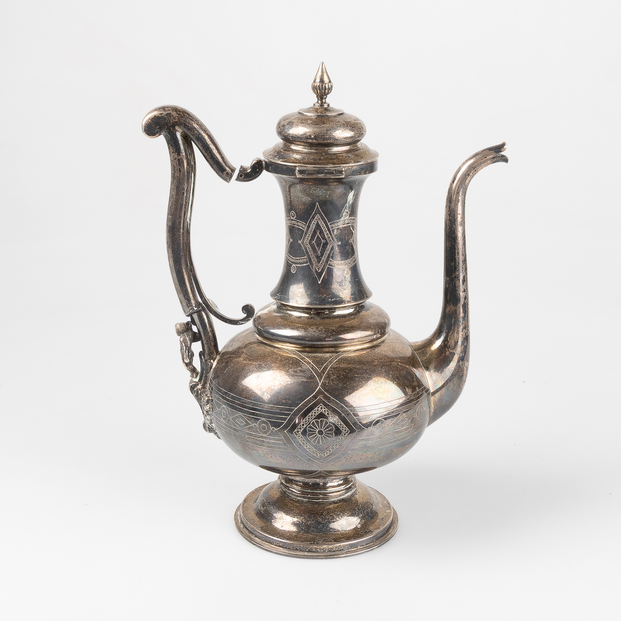 KAFFEKANNA, silver, Gustav Adolf Cedergren, Stockholm, 1874.