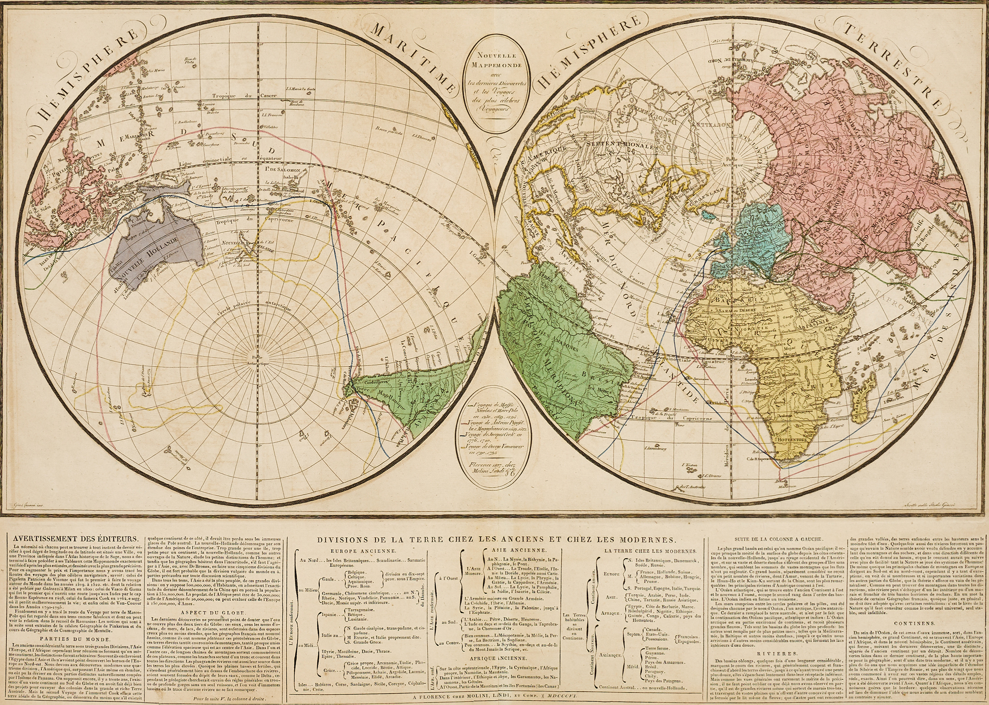 MOLINI, Nouvelle Mappemonde, (1806) 1807.