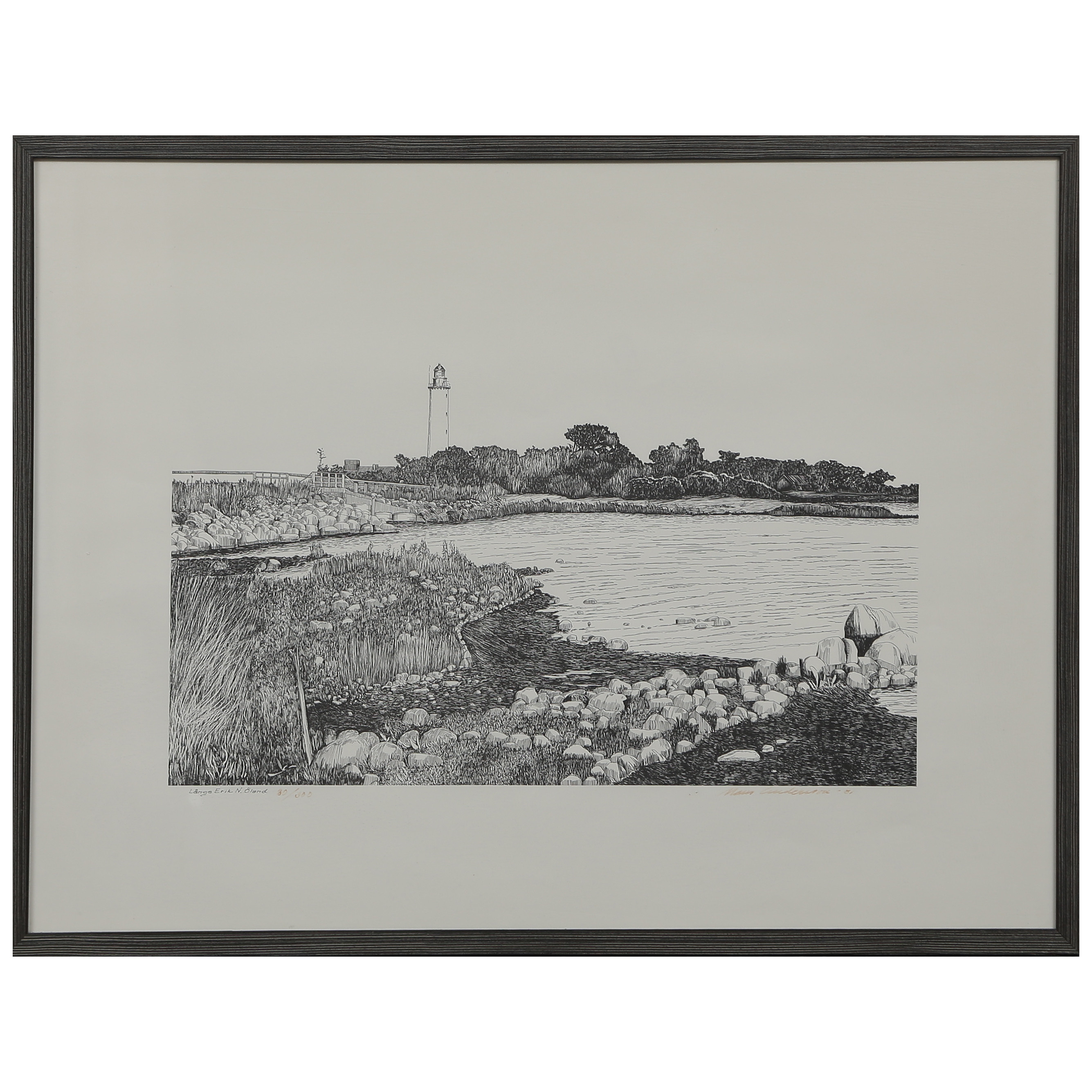 HANS ANDERSSON "LÅNGE ERIK, NORRA ÖLAND" LITOGRAFI 30/300, SIGNERAD.