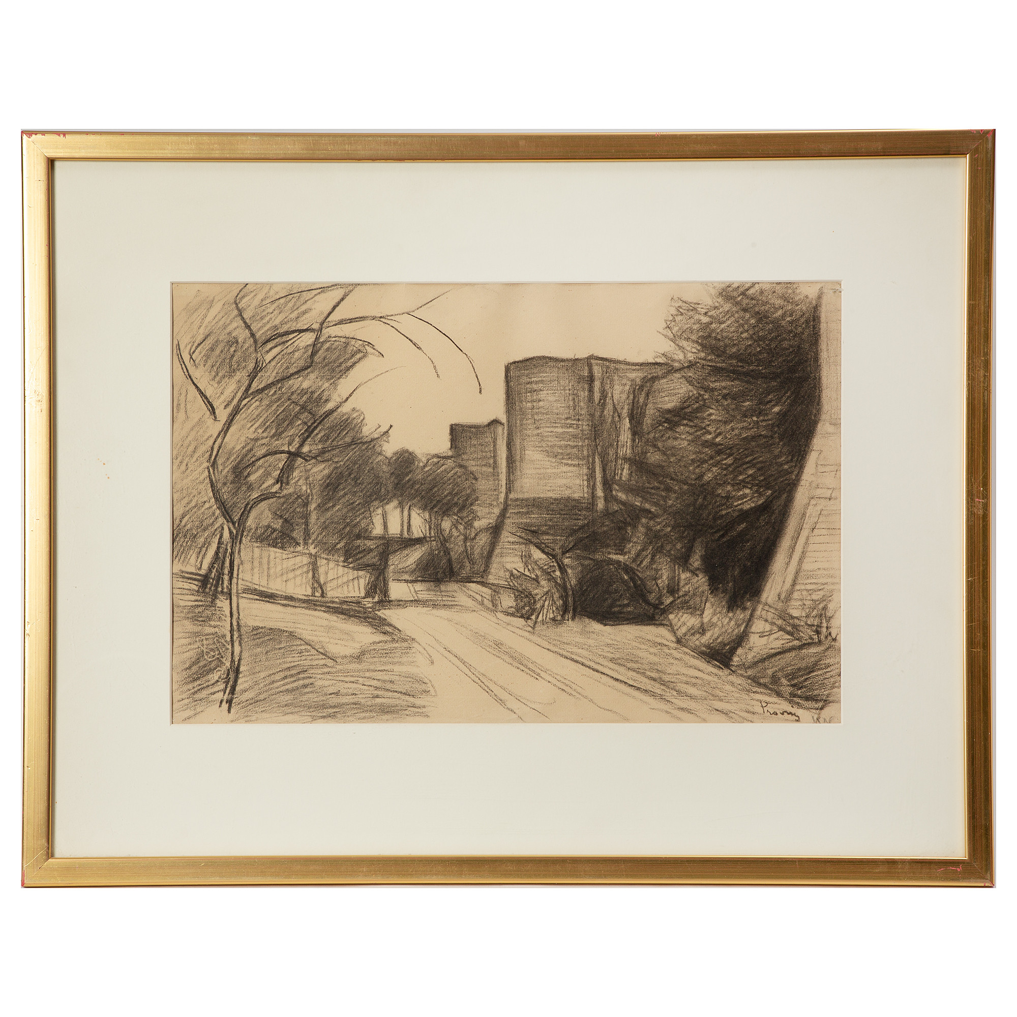 KARL  NORDSTRÖM. Teckning, monogramsignerad.