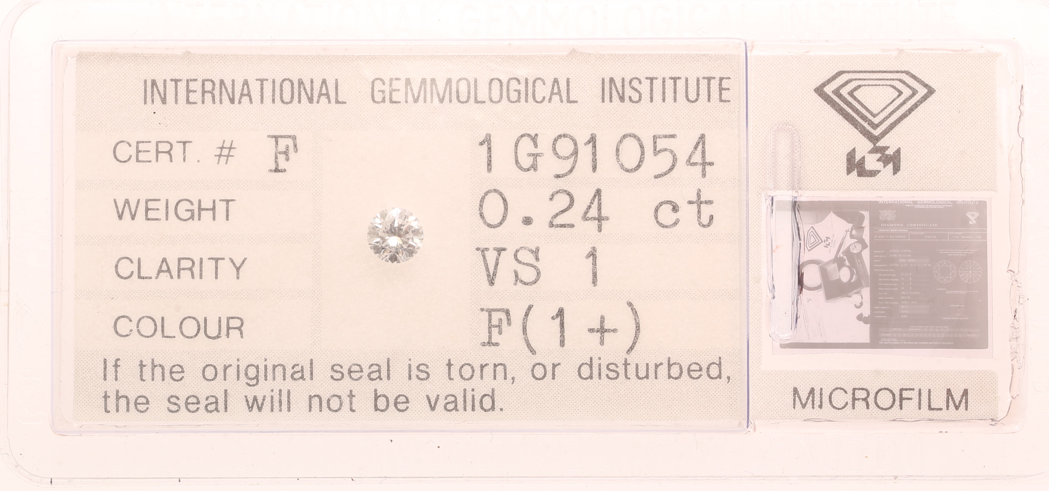 BRILJANTSLIPAD DIAMANT 0,24 ct.