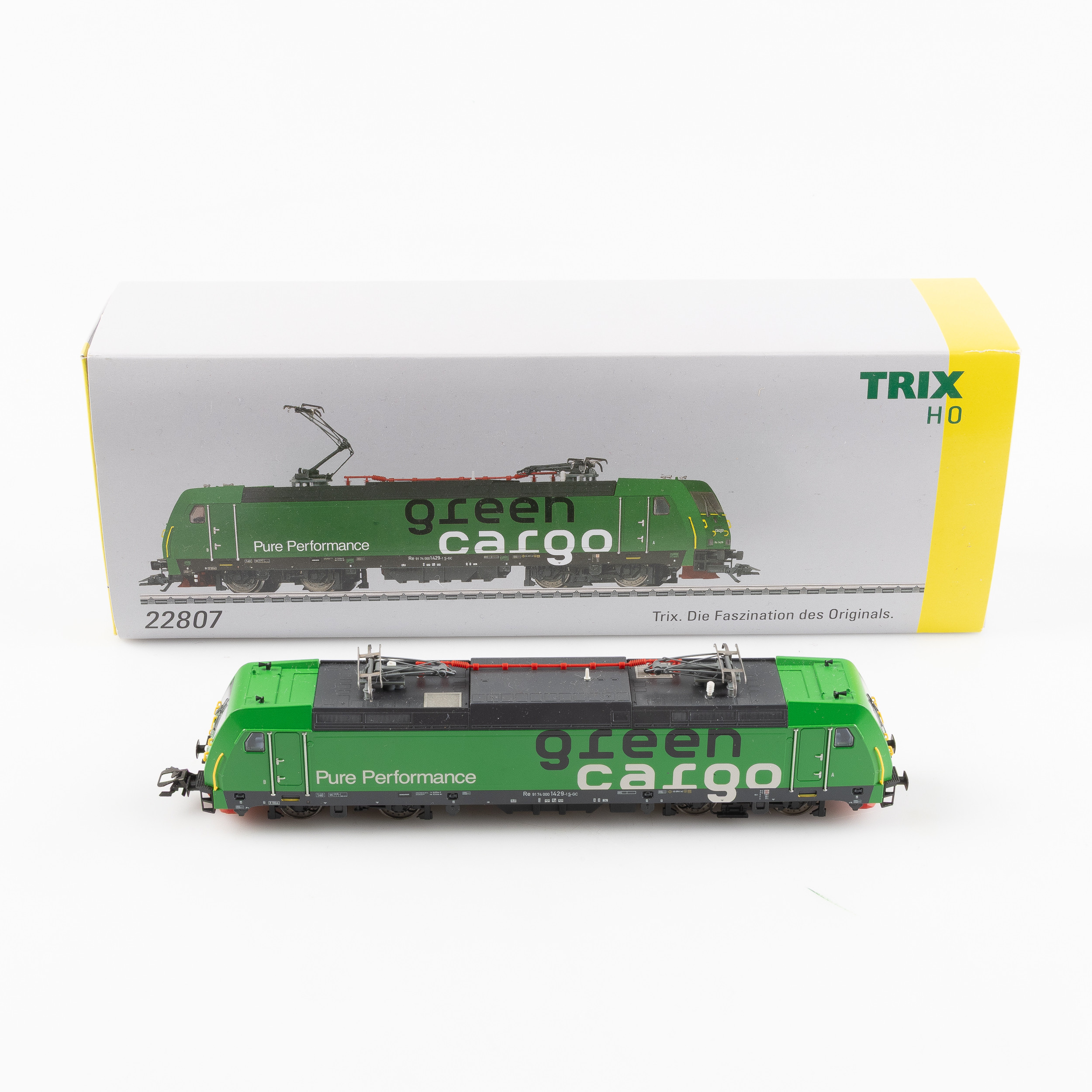TRIX, modelljärnvägsdel, SJ:s "Green Cargo" ellok Re 1429, "22807".