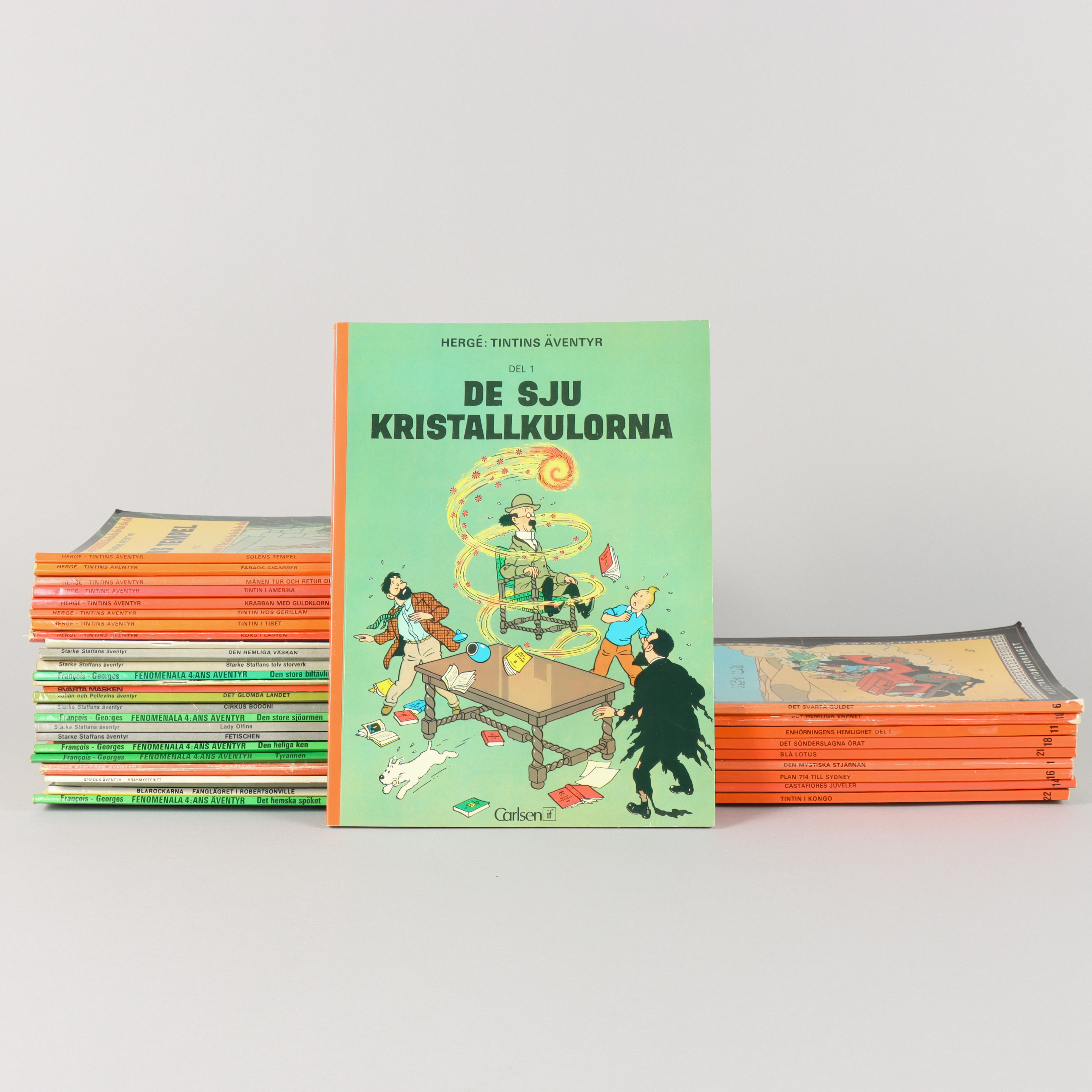 SERIEALBUM 36 stycken, Tintin med mera.