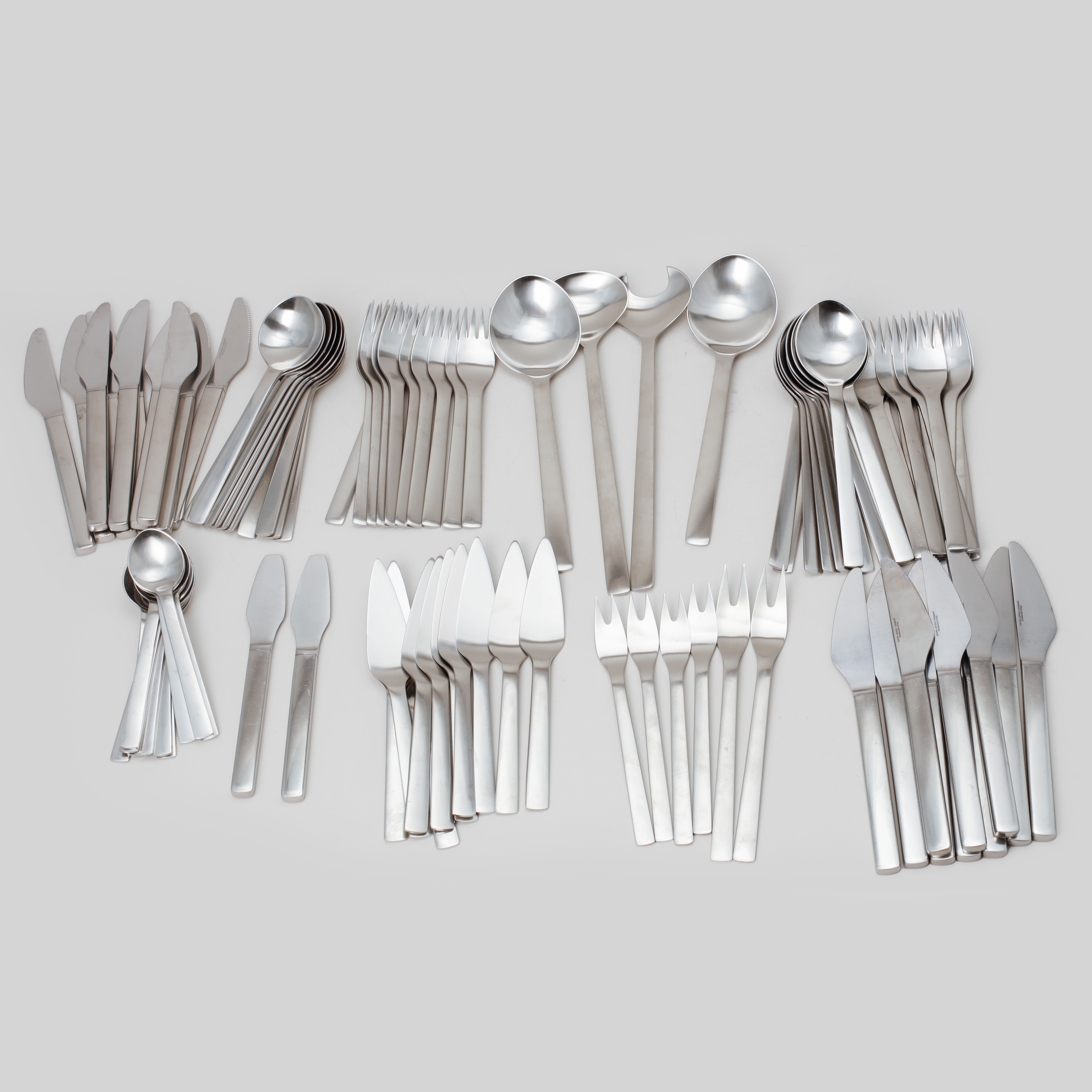 HENNING KOPPEL. Bestickservis, 92 delar, "New York", rostfritt stål, Georg Jensen, Danmark.
