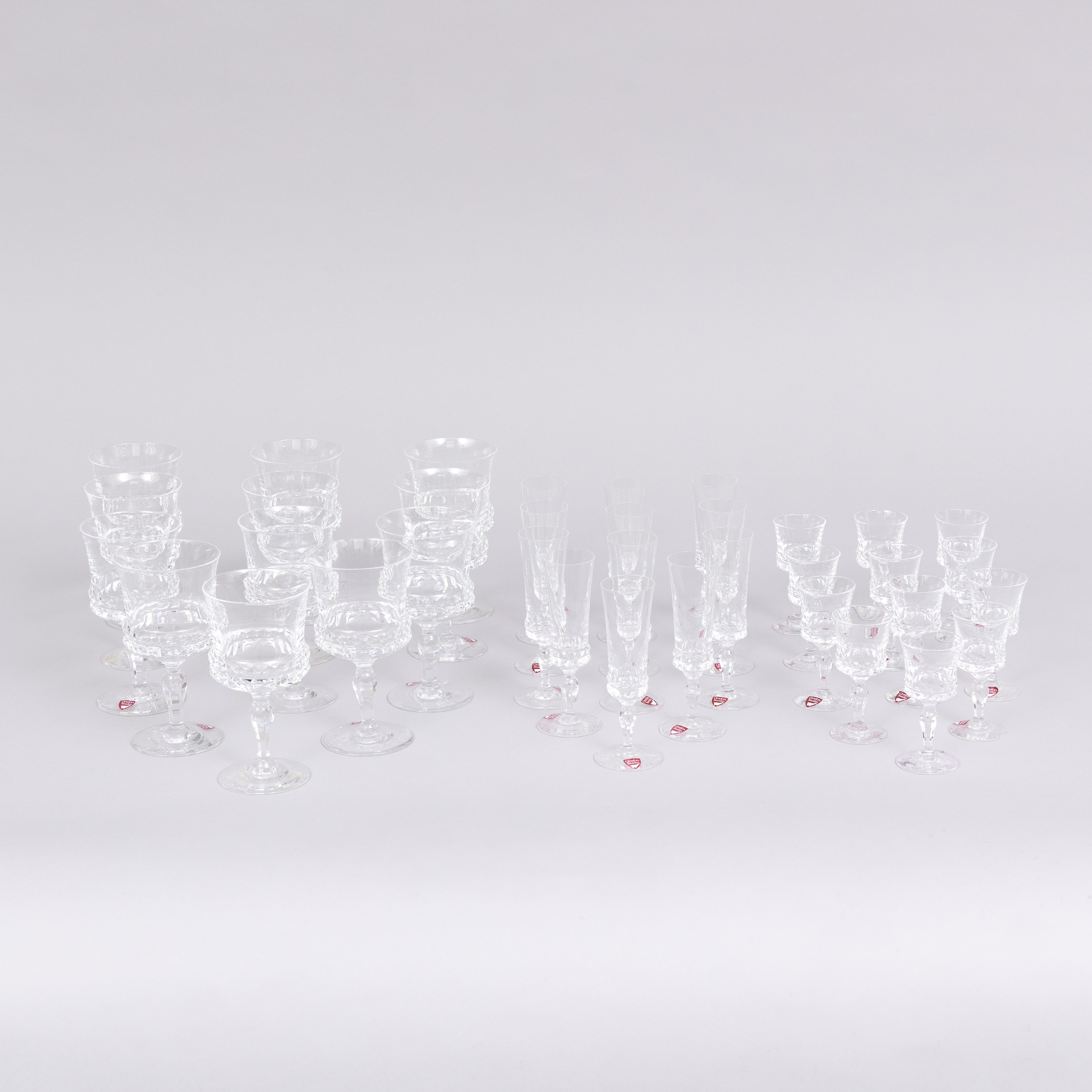 INGEBORG LUNDIN. Glasservisdelar, 'Silvia', 36 st, glas, Orrefors.