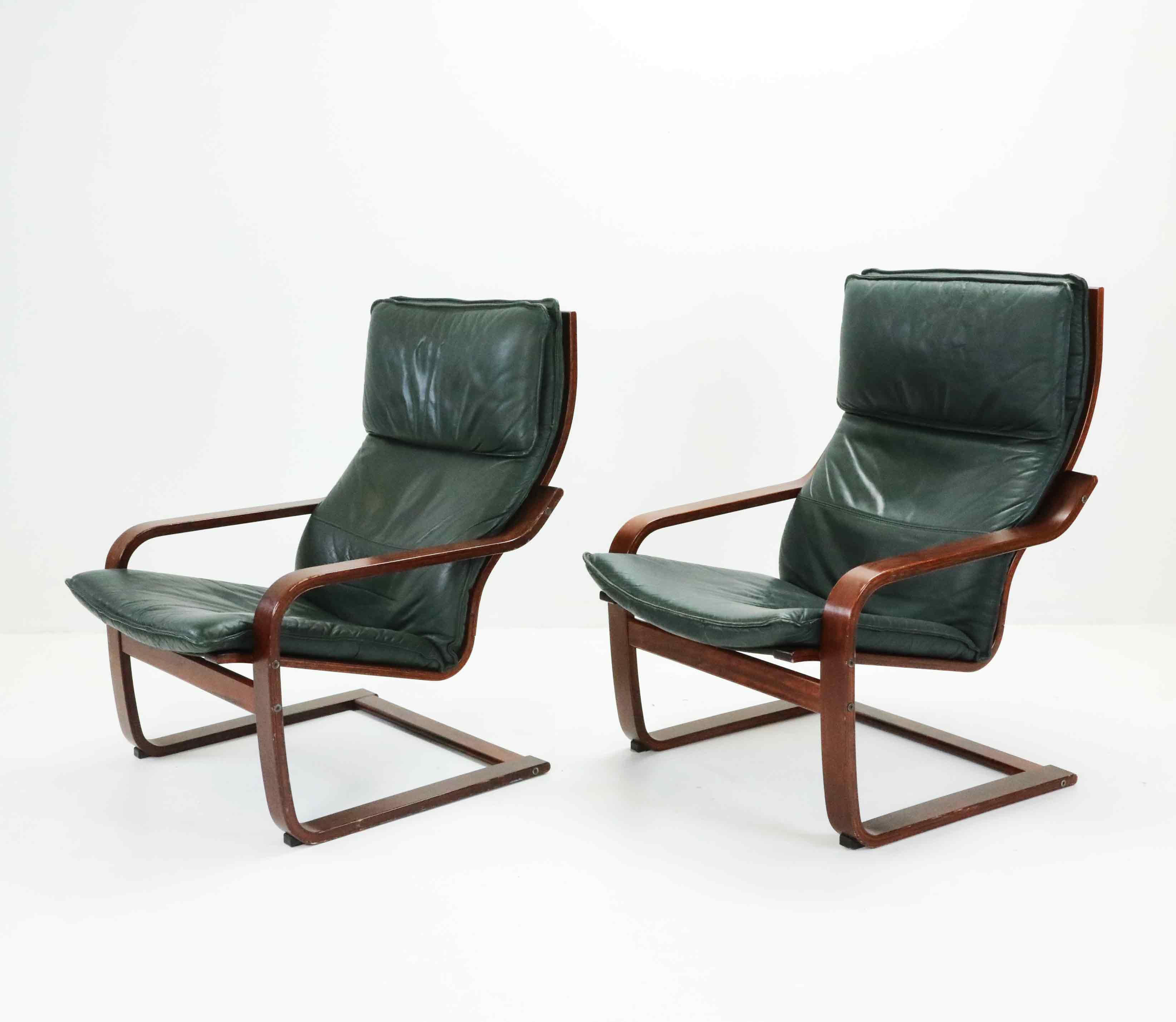 NOBURO NAKAMURA. Fåtöljer, ett par, "Poäng" IKEA, formgivna 1970-tal.