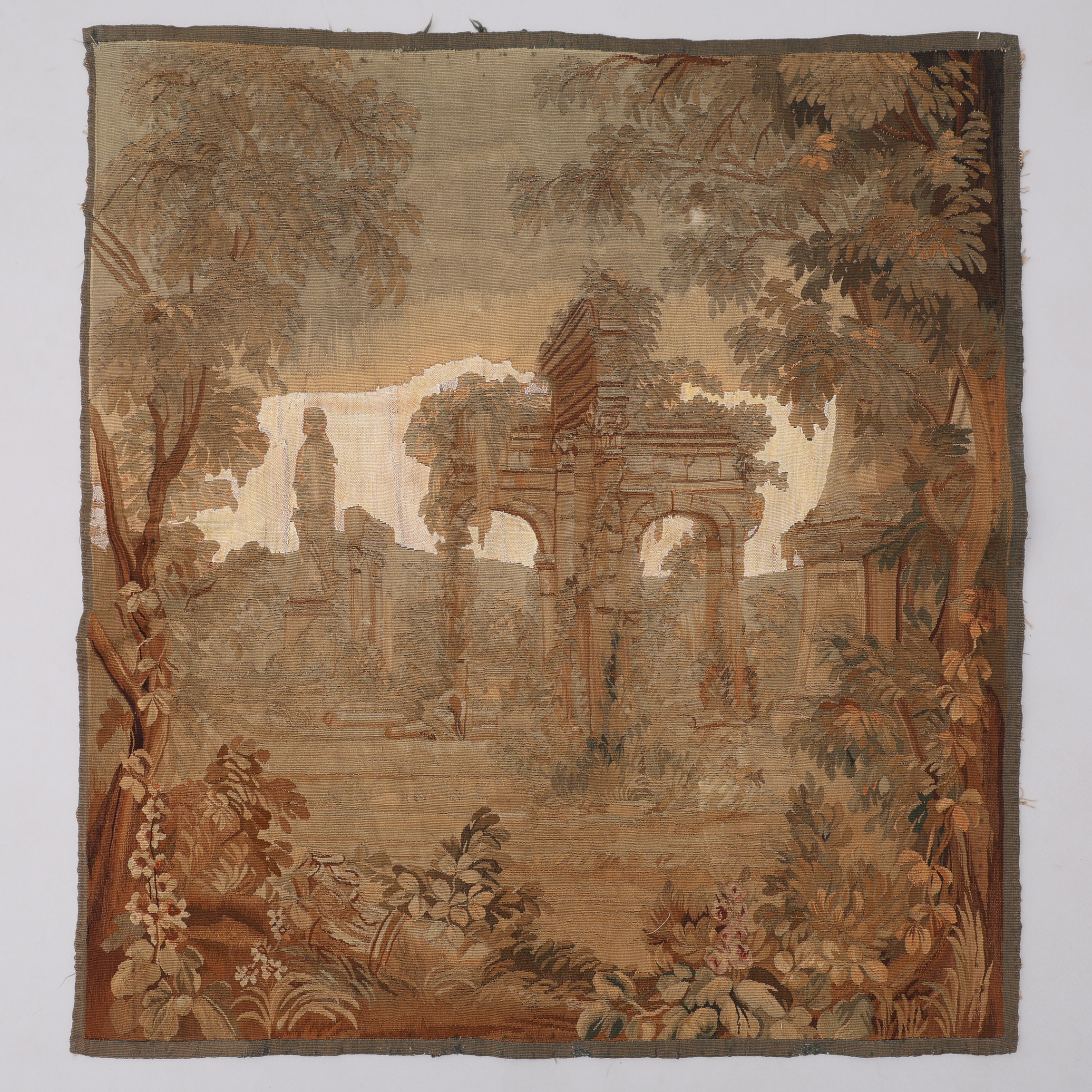 VÄGGFÄLT, SK VERDURE, GOBELÄNGTEKNIK, 1700-TAL.