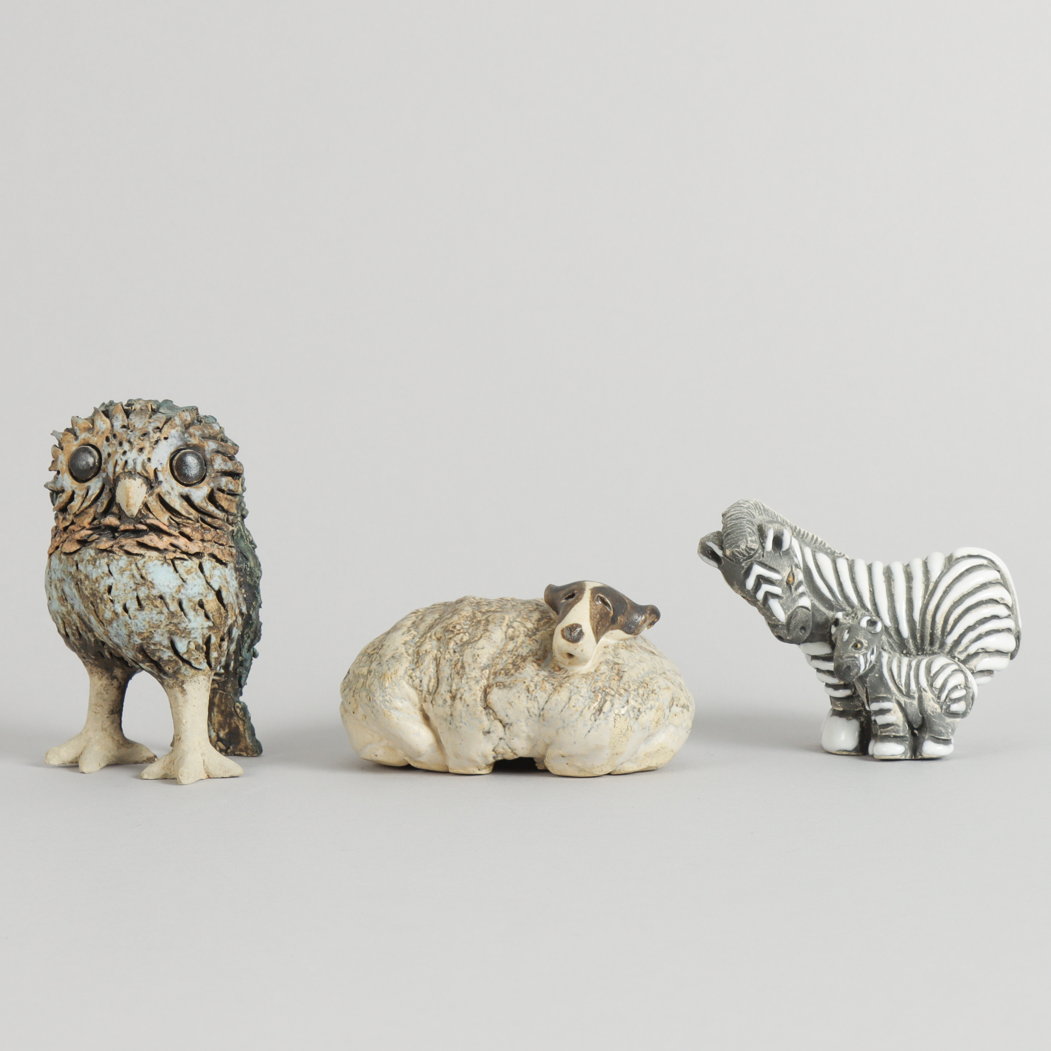 FIGURINER 3 stycken keramik.