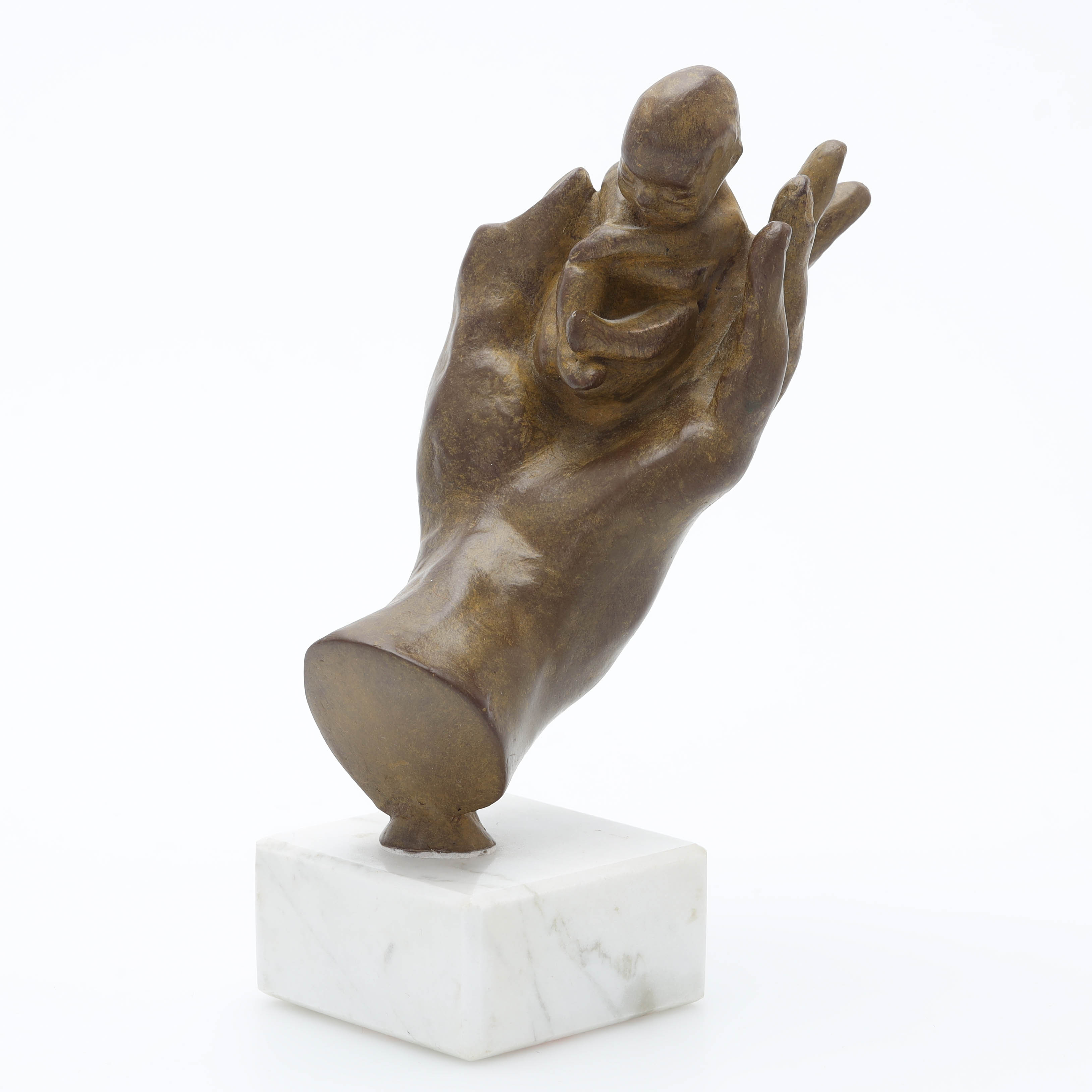 GUDMAR OLOVSON. Skulptur, bronsfärgad konstmassa, "Prélude", signerad.