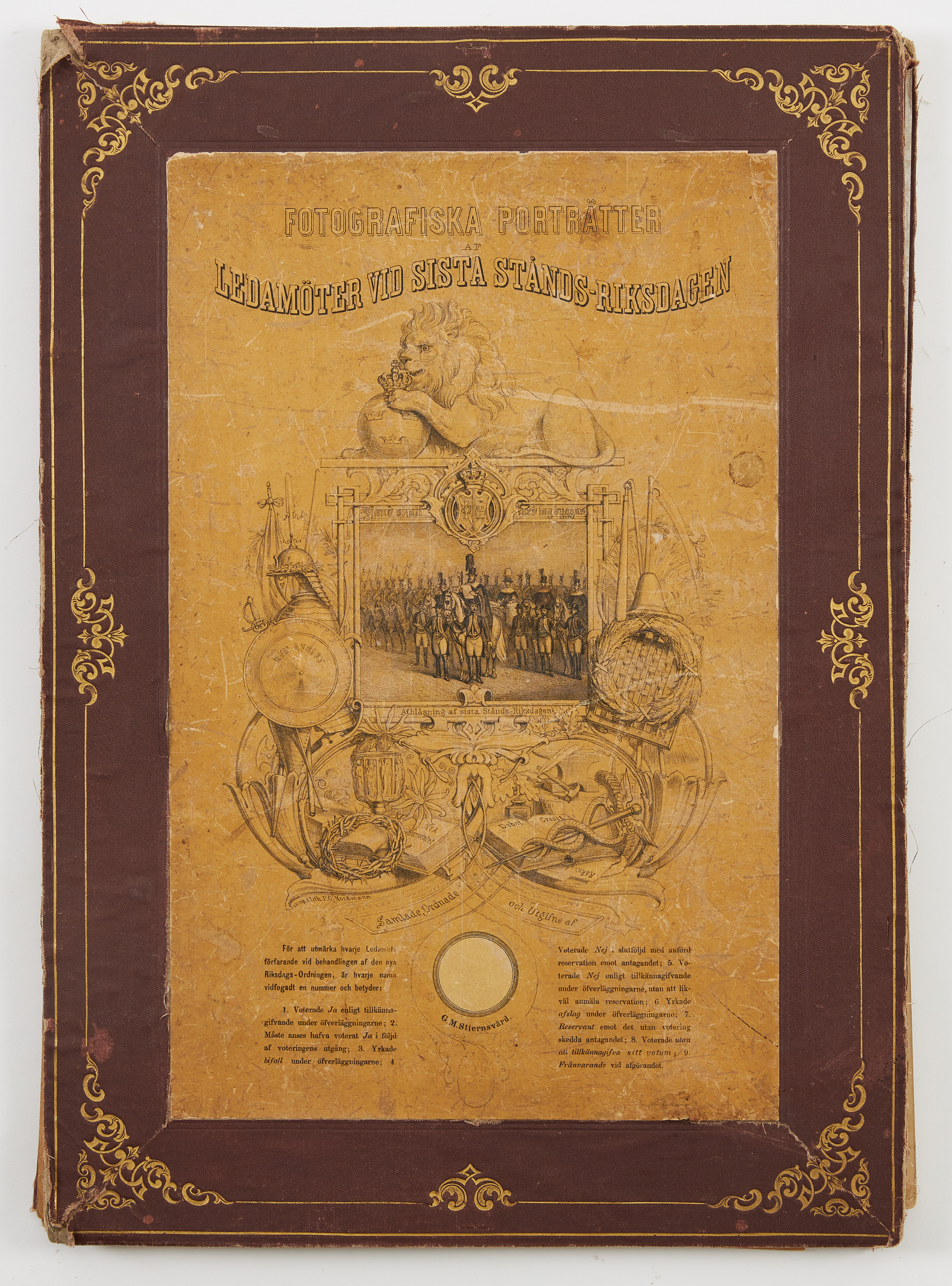 FOTOGRAFIER FRÅN SISTA STÅNDSRIKSDAGEN, UTGIVEN CA 1866-1867.