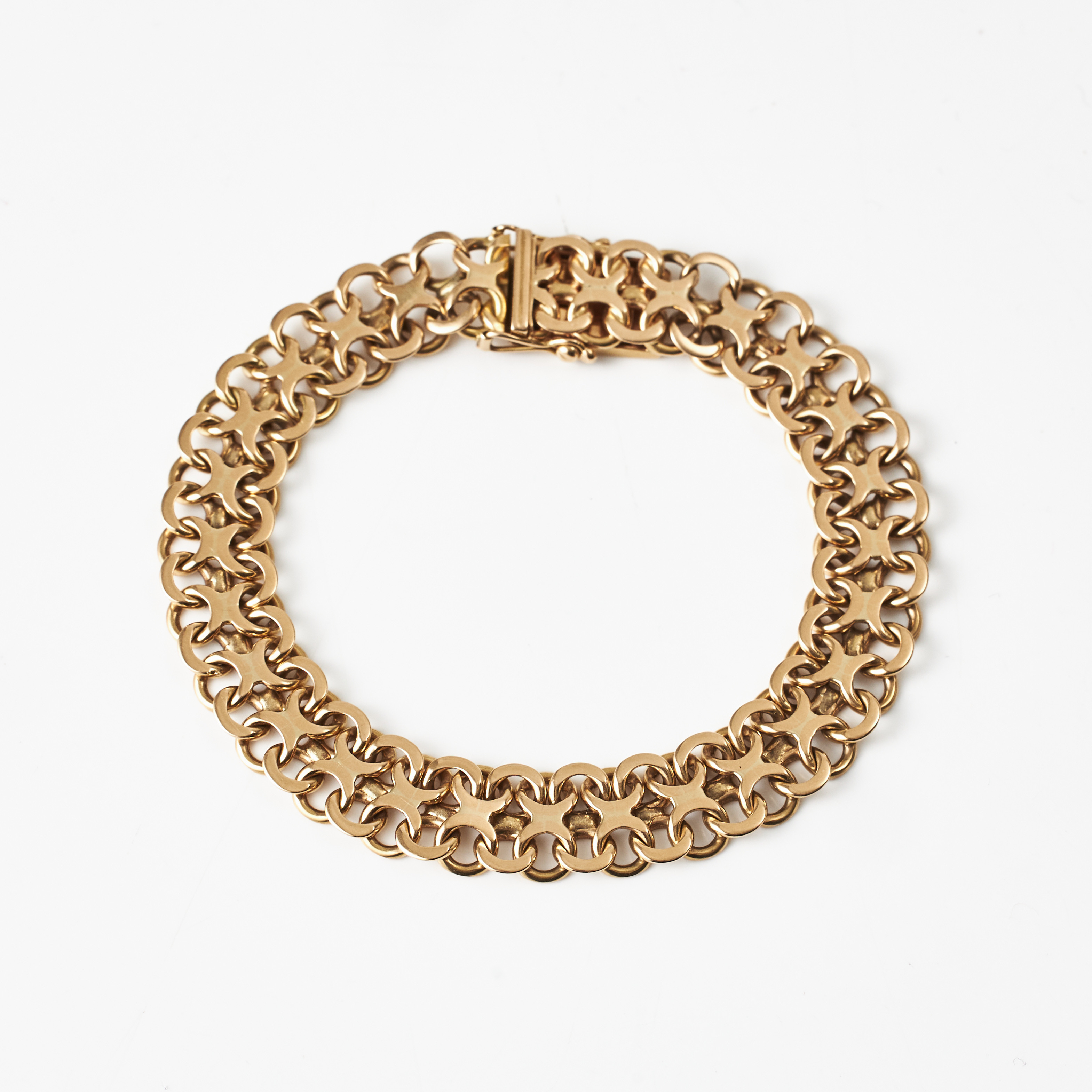 ARMBAND, 18 k bolidenguld, x-länk, Bertil Blomqvist, Stockholm 1955.