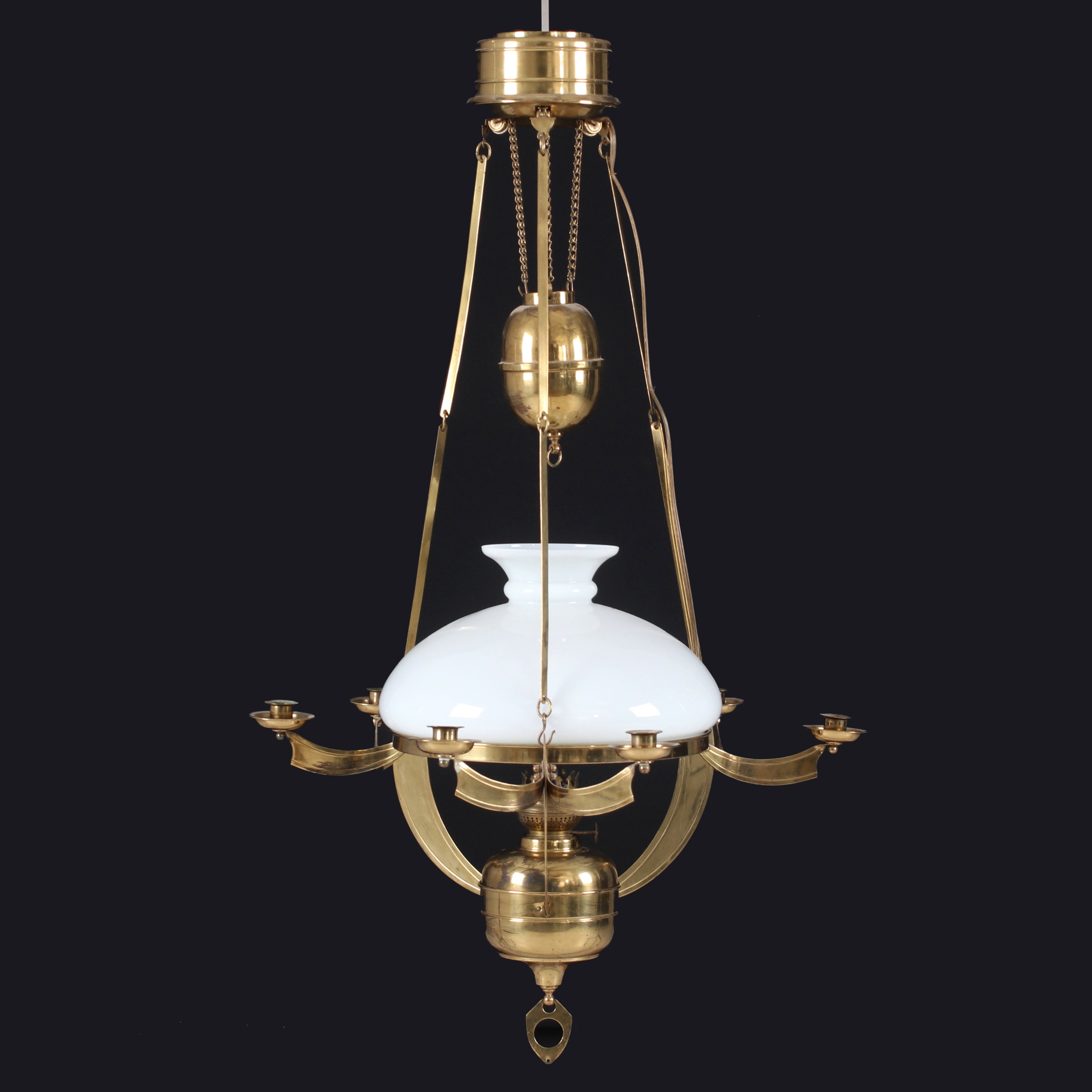 TAKFOTOGENLAMPA, mässing och glas, Jugend, tidigt 1900-tal.