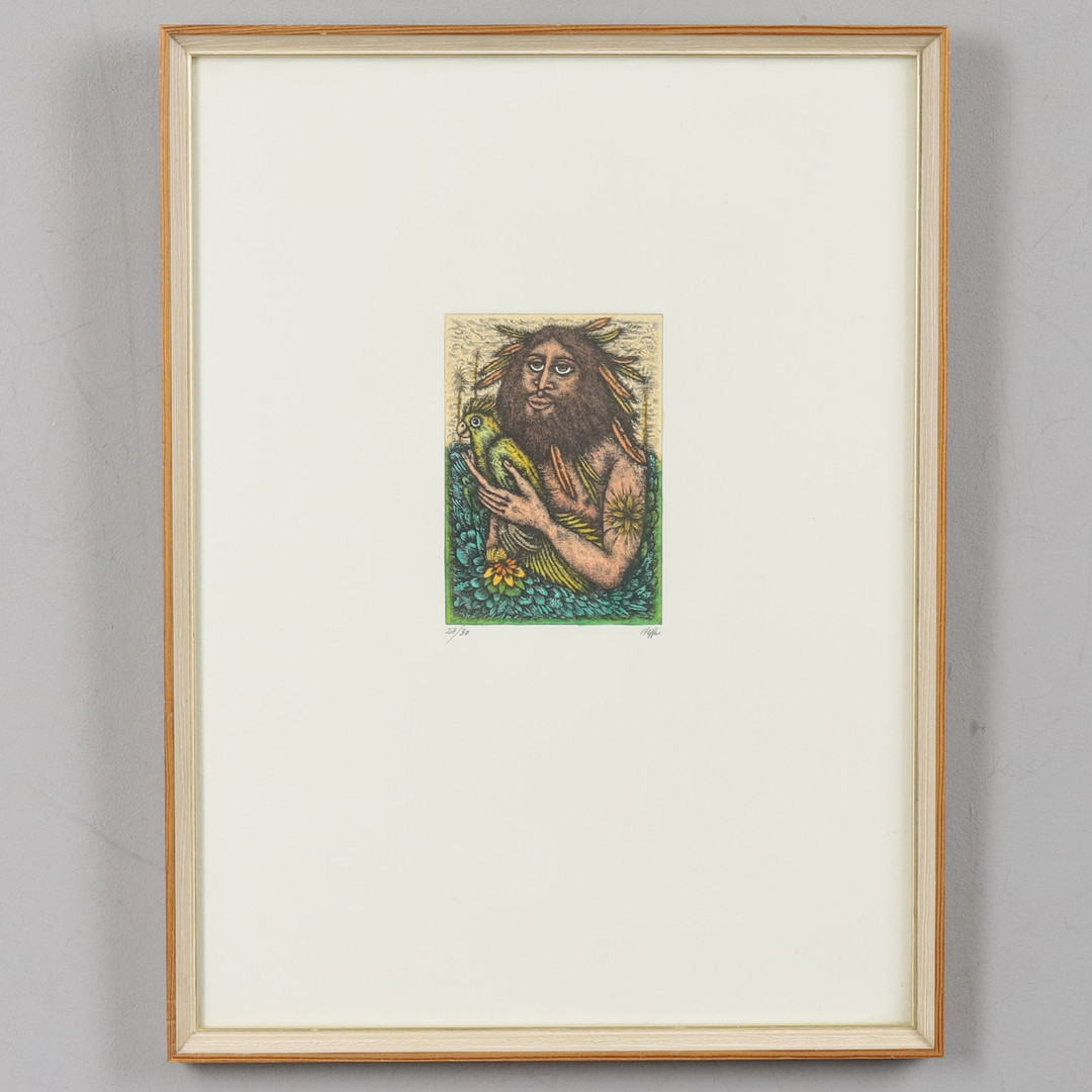 GERALD STEFFE. FÄRGETSNING, No. 27/30, signerad.
