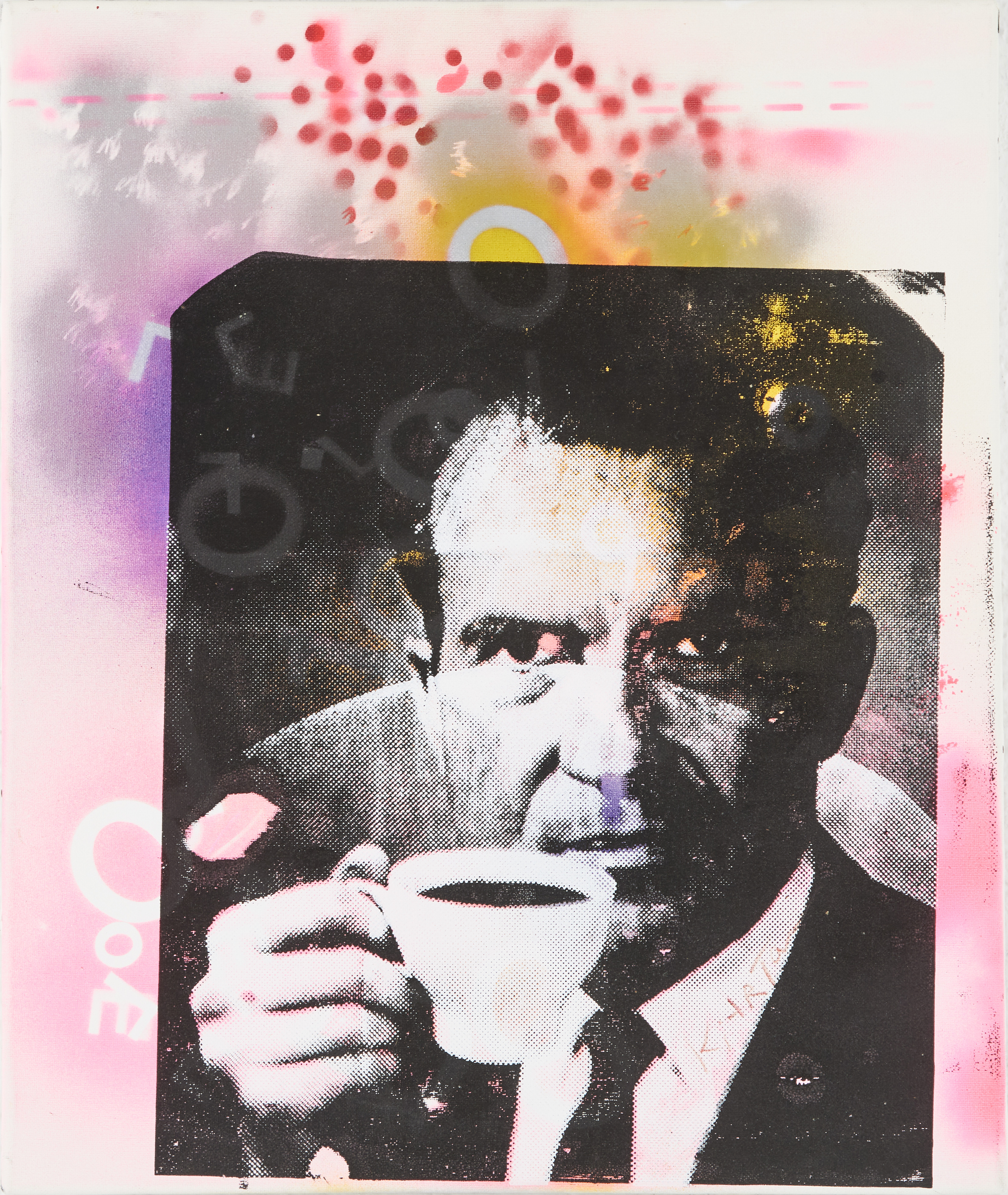 KJARTAN  SLETTEMARK. "Nixon vision" Blandteknik med akryl och screentryck, KjARTan.