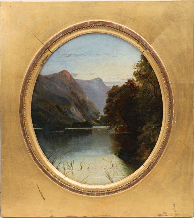 OIDENTIFIERAD KONSTNÄR. Landskap, oljemålning på duk, 1800-tal.