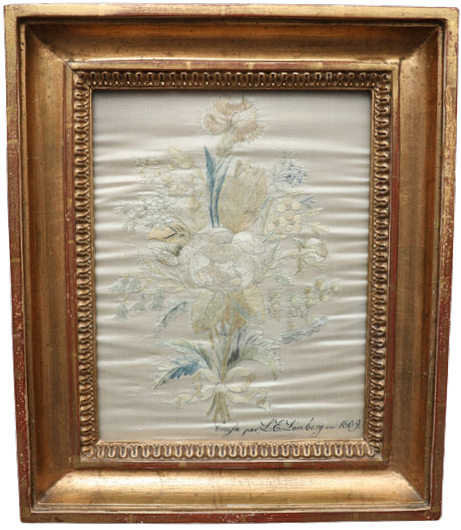 SIDENBRODERI, daterat 1809.