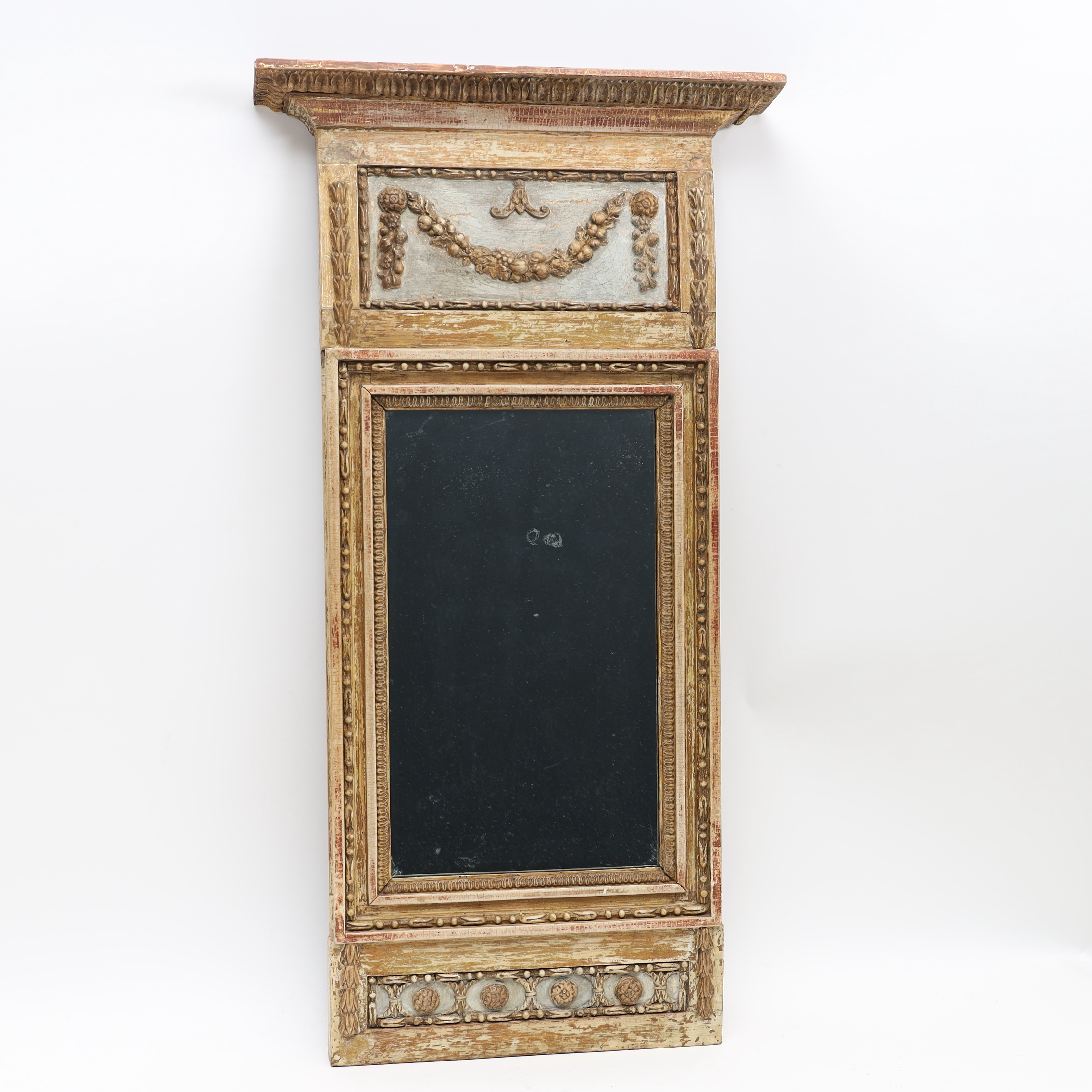 SPEGEL, gustaviansk, 1700-1800-tal, framtagen originalmålning.