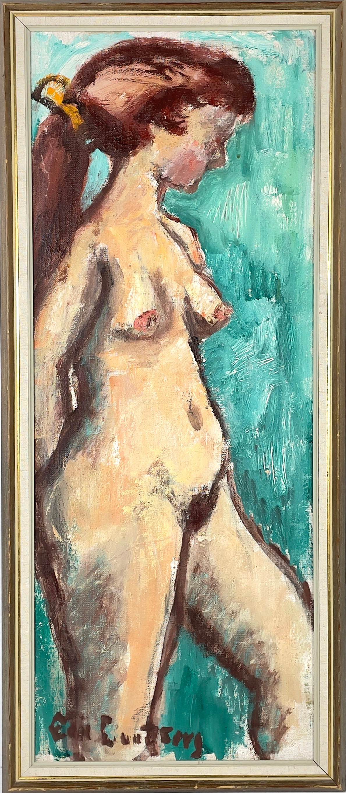 ERIC LUNDBERG (1918-1992), olja på duk, nakenstudie, signerad.