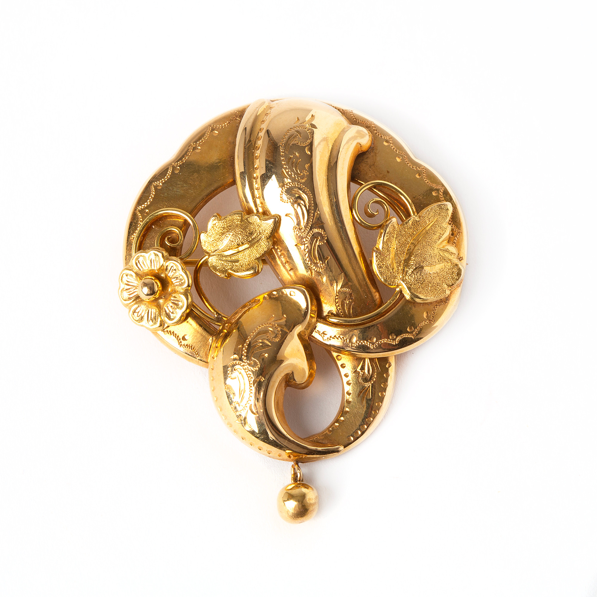 BROSCH/HÄNGE, 18K guld, GVH, Stockholm, 1946.