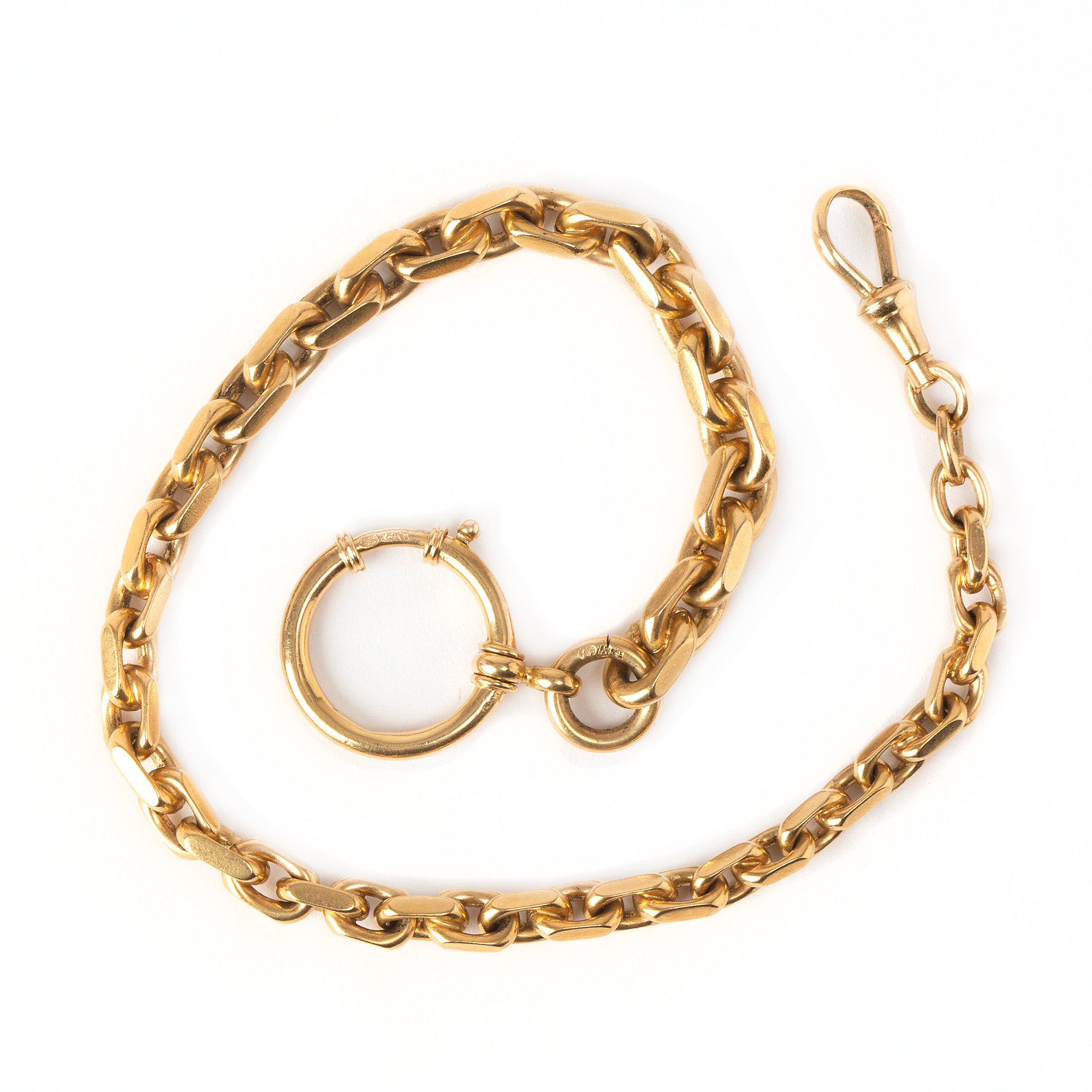 KLOCKKEDJA, 18K guld.