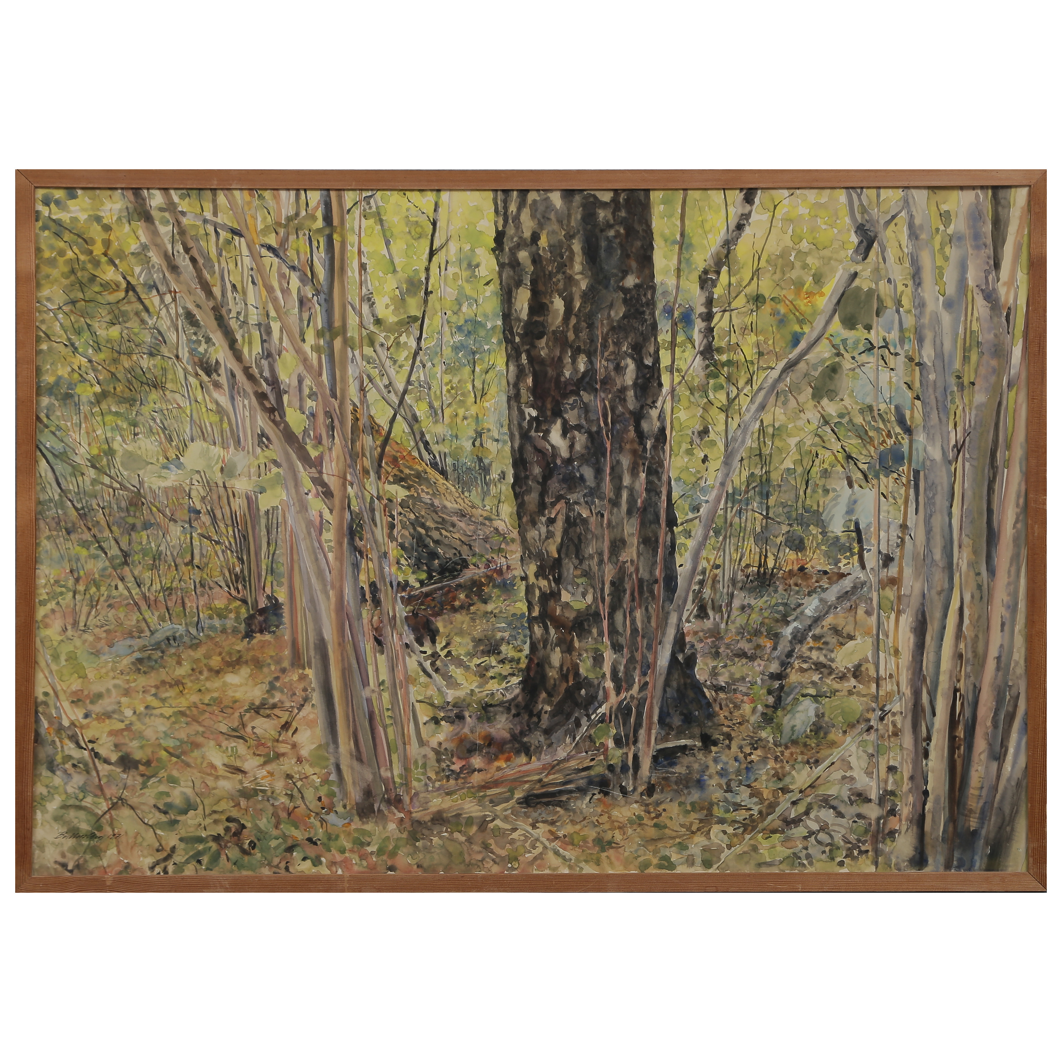 BO MOSSBERG (f. 1935) AKVARELL, SIGNERAD, INGLASAD.