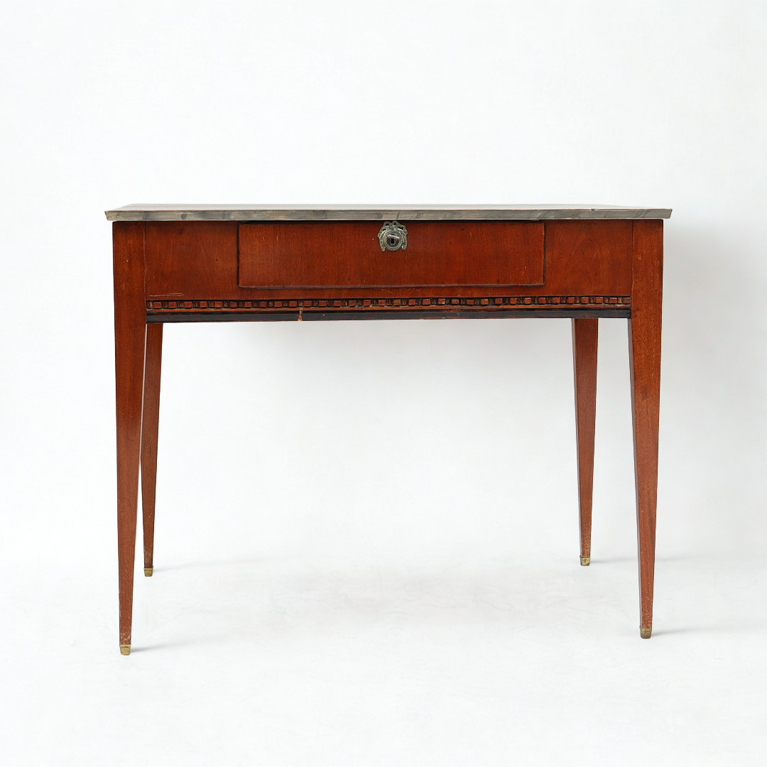 BORD MED LÅDA, Gustavianskt, 1700-1800-tal.