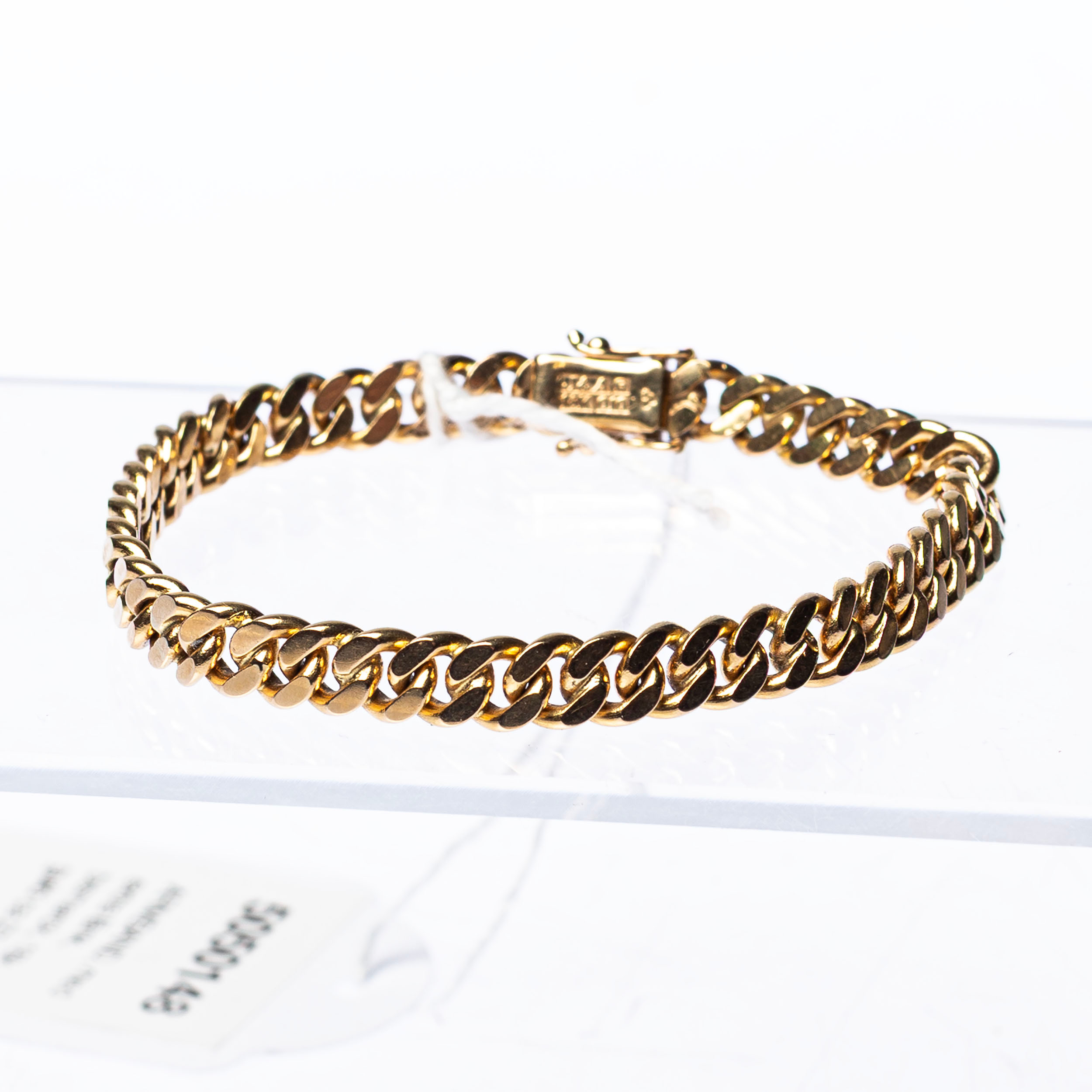 ARMBAND, med extra länk, pansarlänk , 18k guld ca 27.5 g.