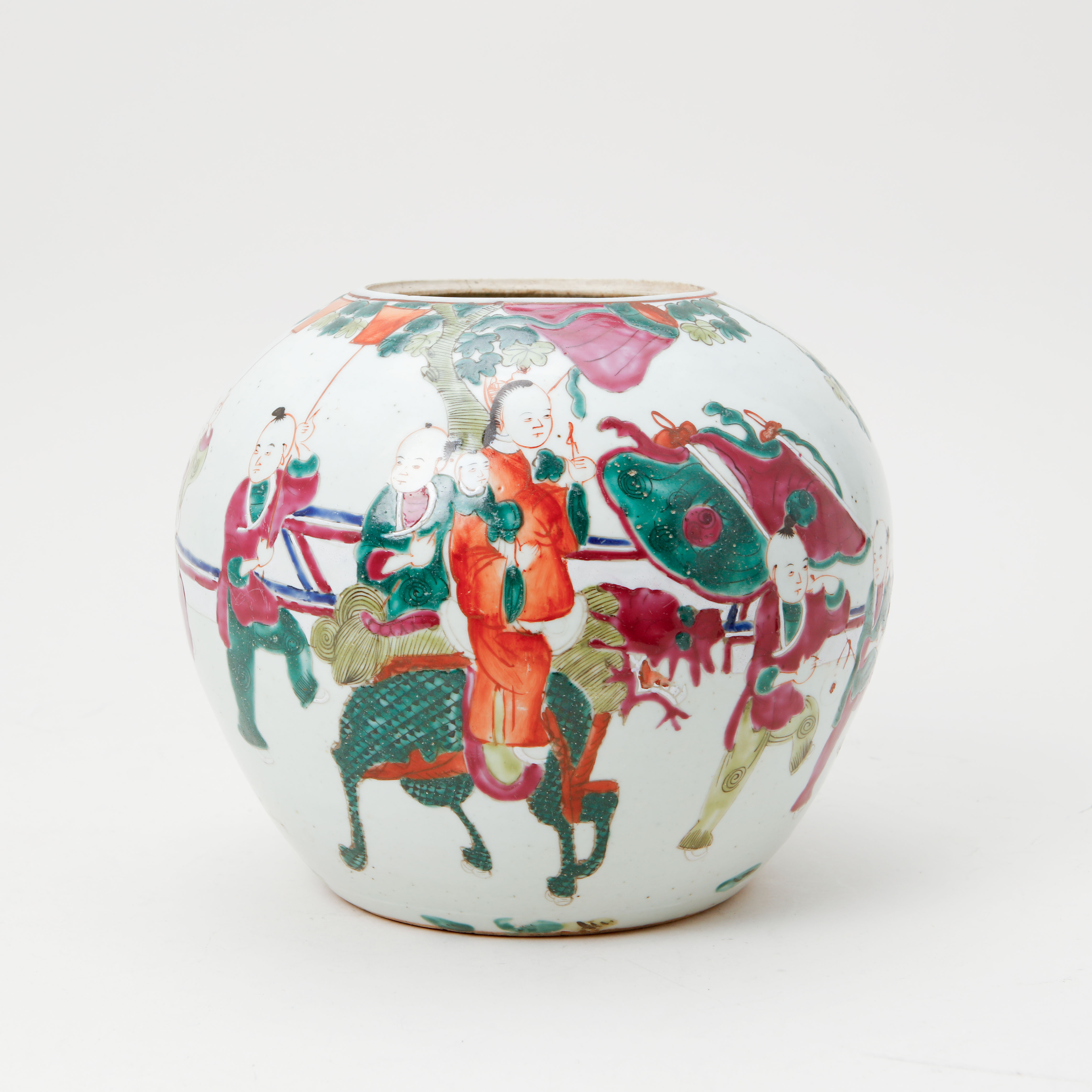 URNA/BOJAN, porslin, Kina, 1800-tal.