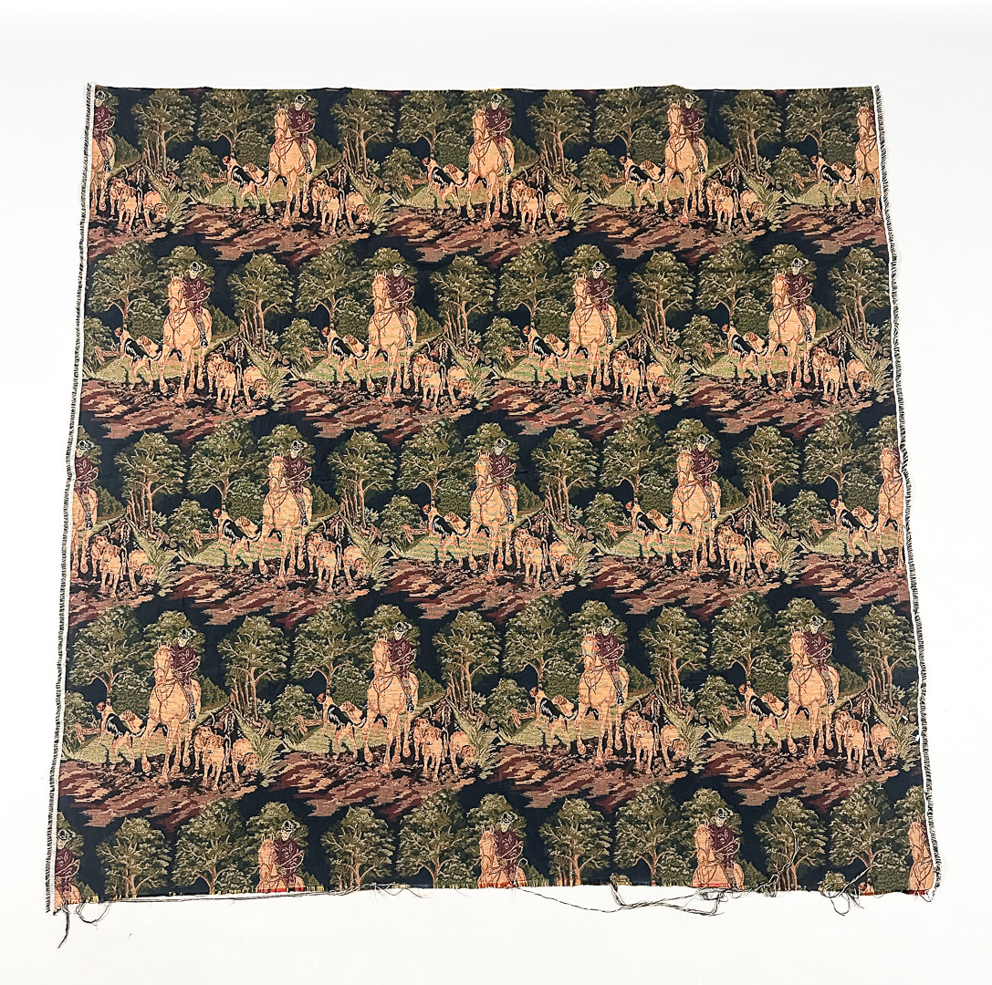 TEXTIL, "jaktmotiv", 140 x 139 cm.
