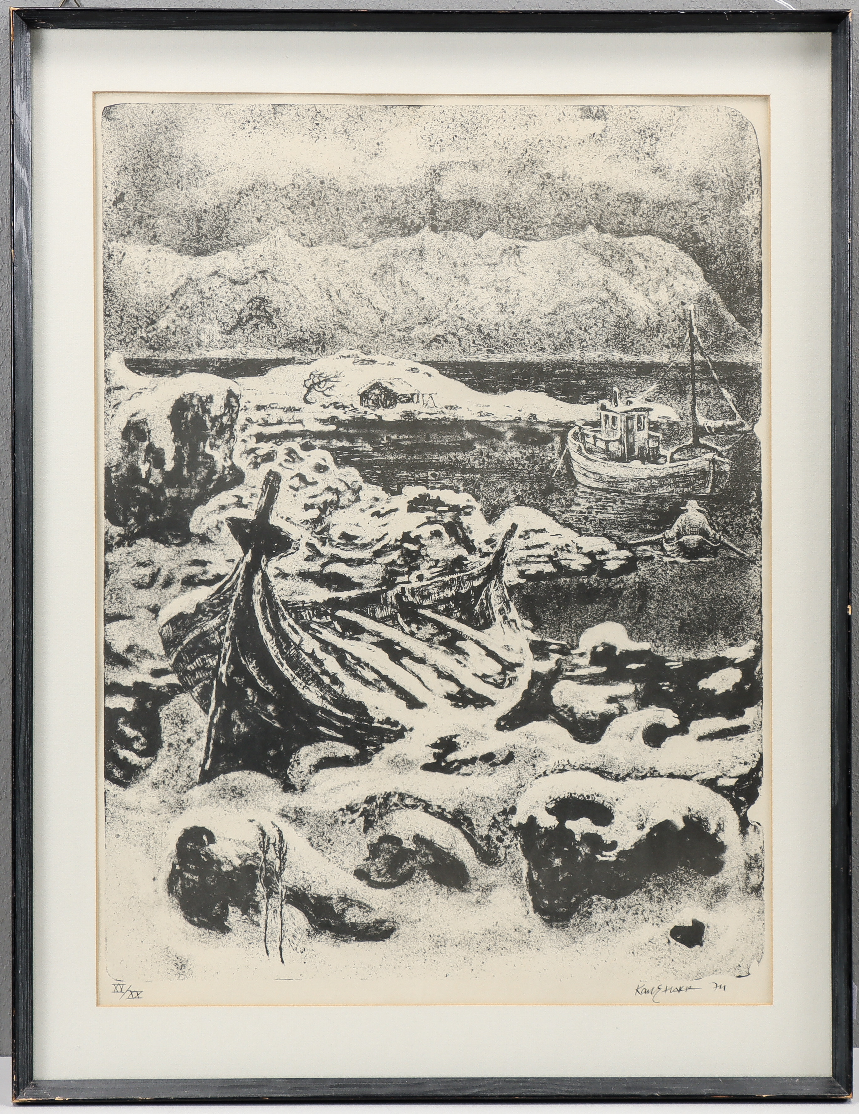 KARL ERIK HARR. Litografi XV/XX, signerad 74.