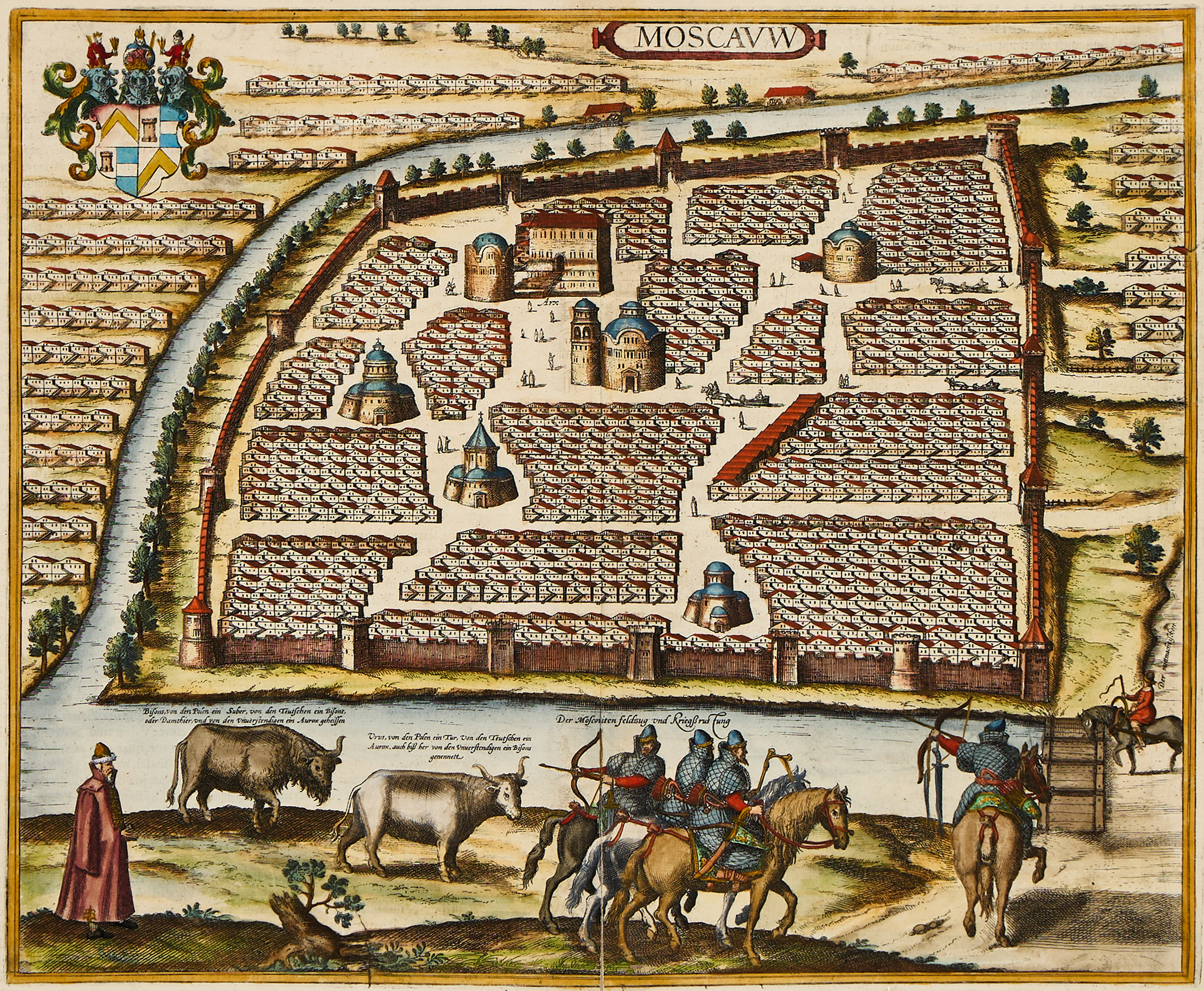 JANSSONIUS (BRAUN/HOGENBERG), Moscavw, 1657.