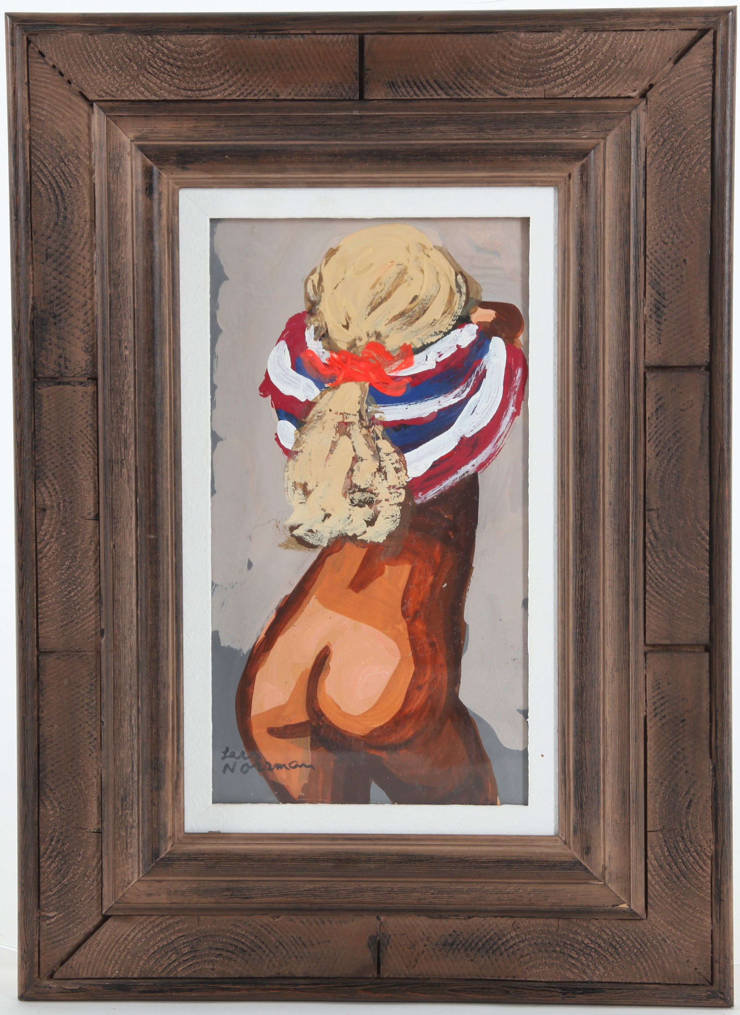LARS NORRMAN. 1915-1979. Akryl på pannå, signerad.