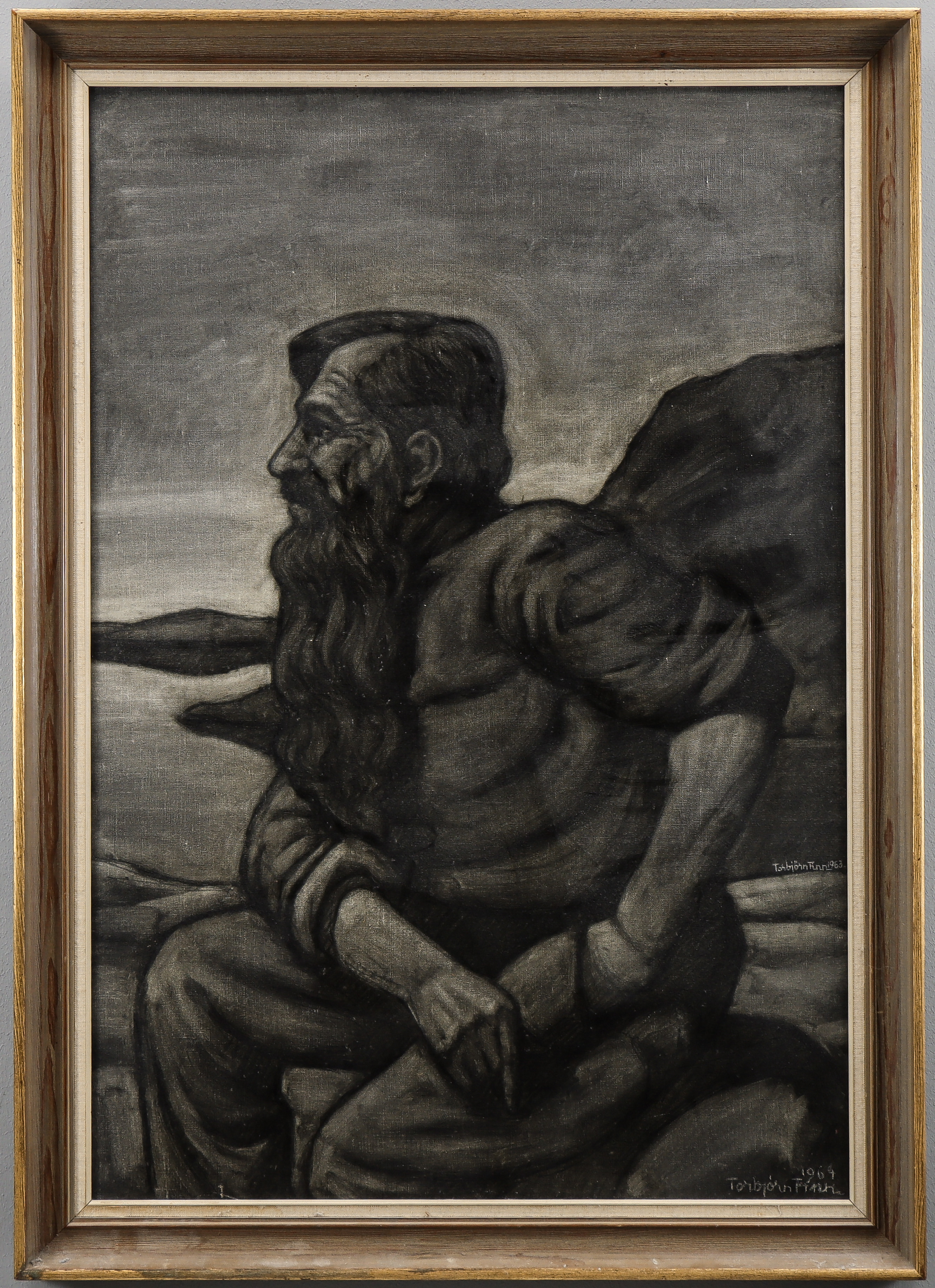 TORBJÖRN FINN. Olja på duk, signerad 1963.
