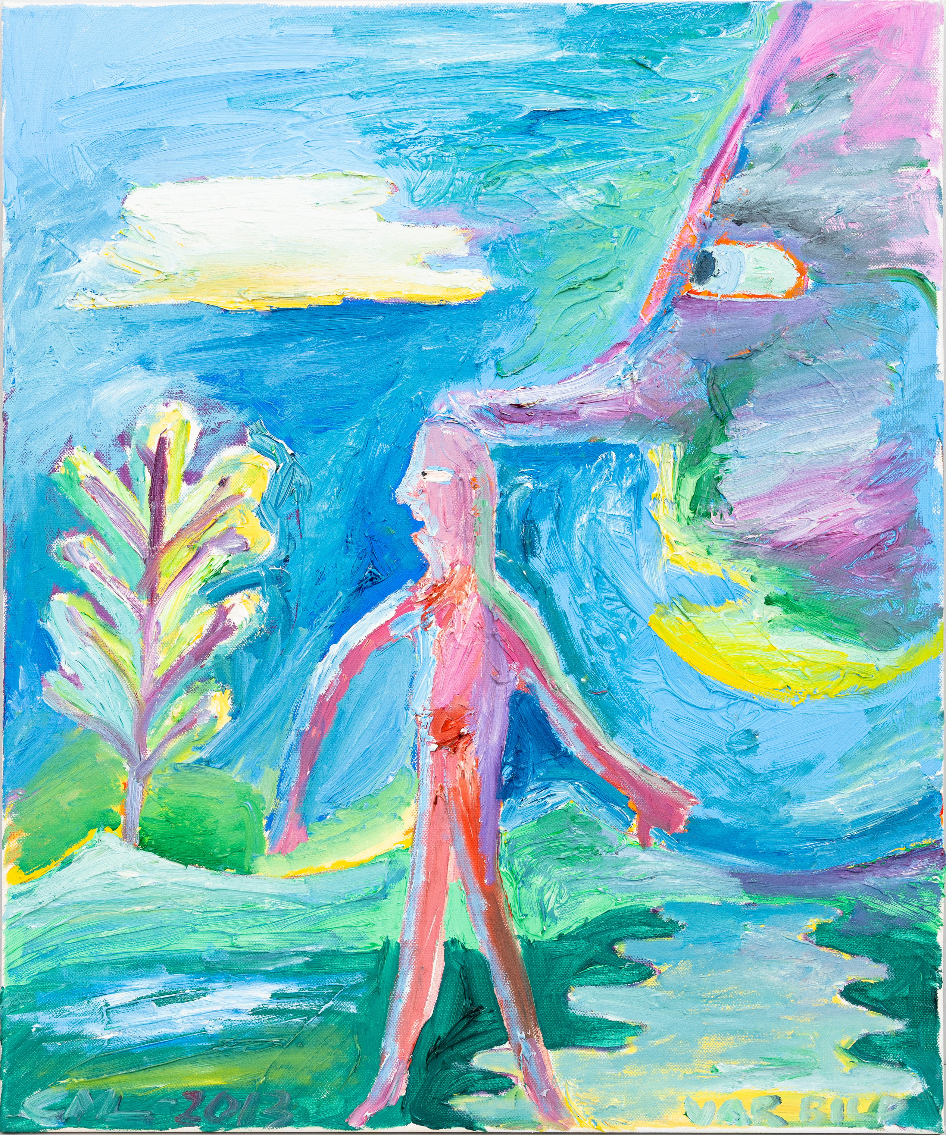 CARL MICHAEL LUNDBERG (1972-). "VÅRBILD", olja på duk, monogramsignerad, CML, 2013.