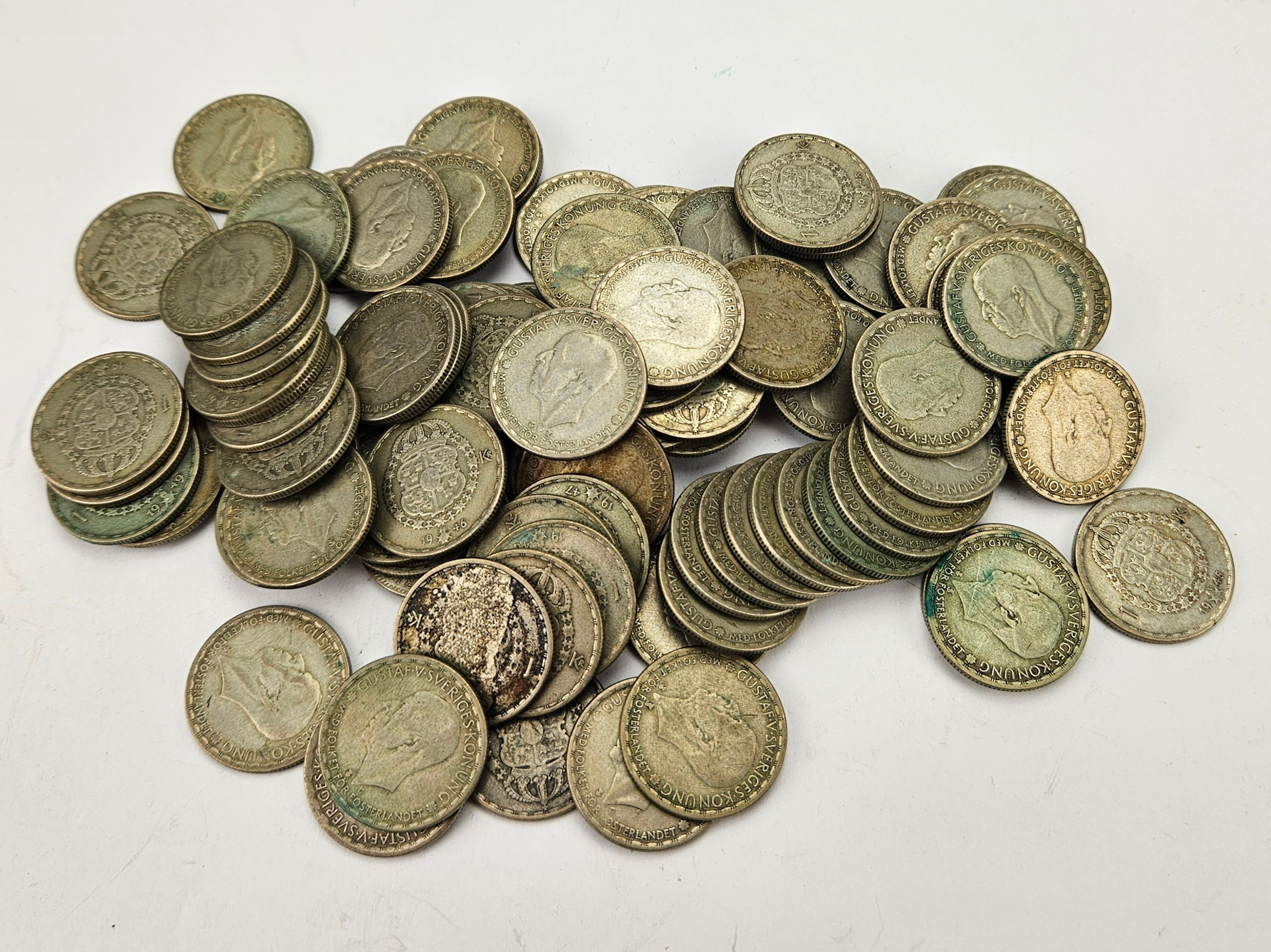 MYNT, 94 st, silver, 40%, Gustaf V, Sverige.