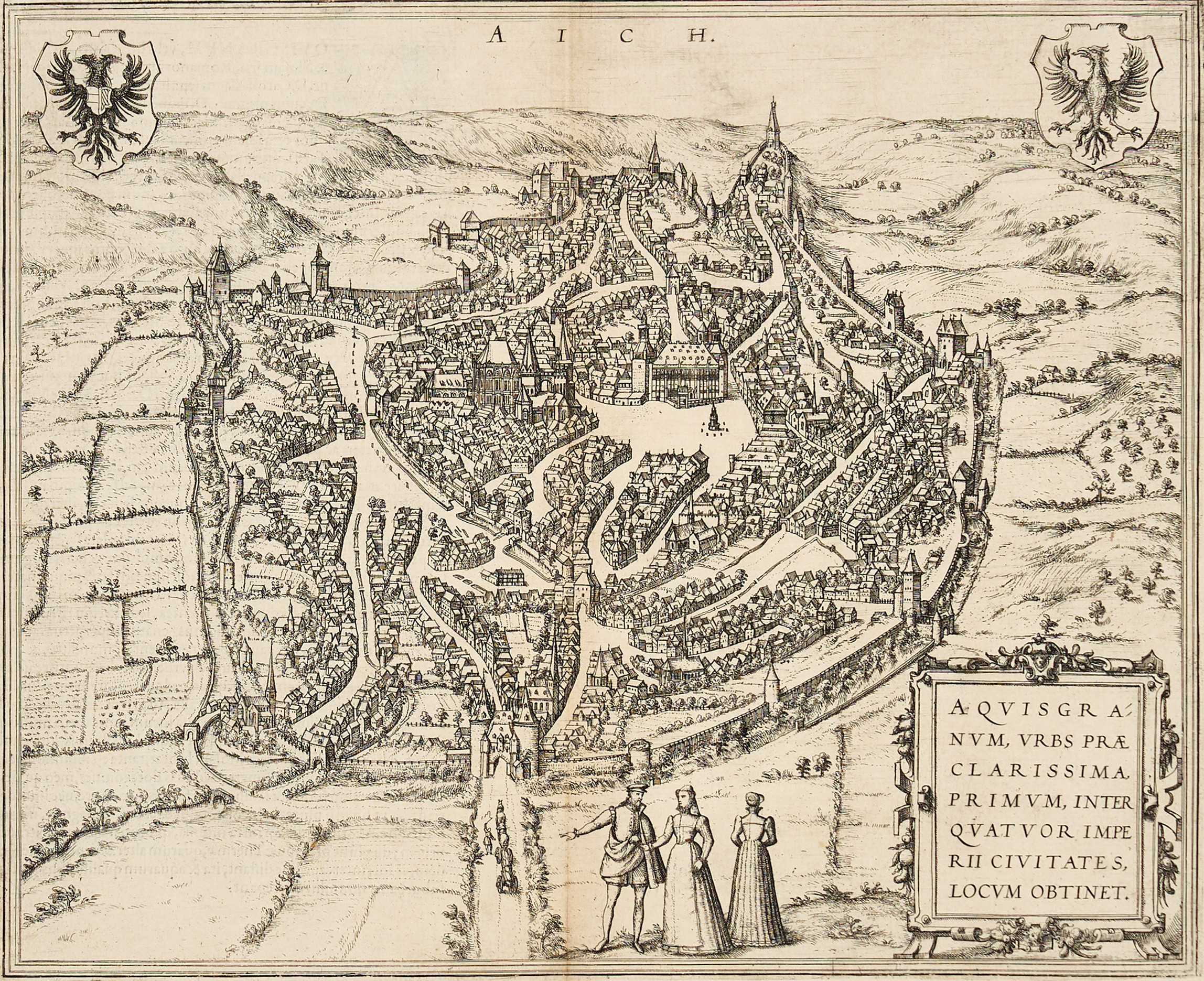 BRAUN/HOGENBERG, Aich (Aachen), 1572. Marseille, sent 1600-tal.