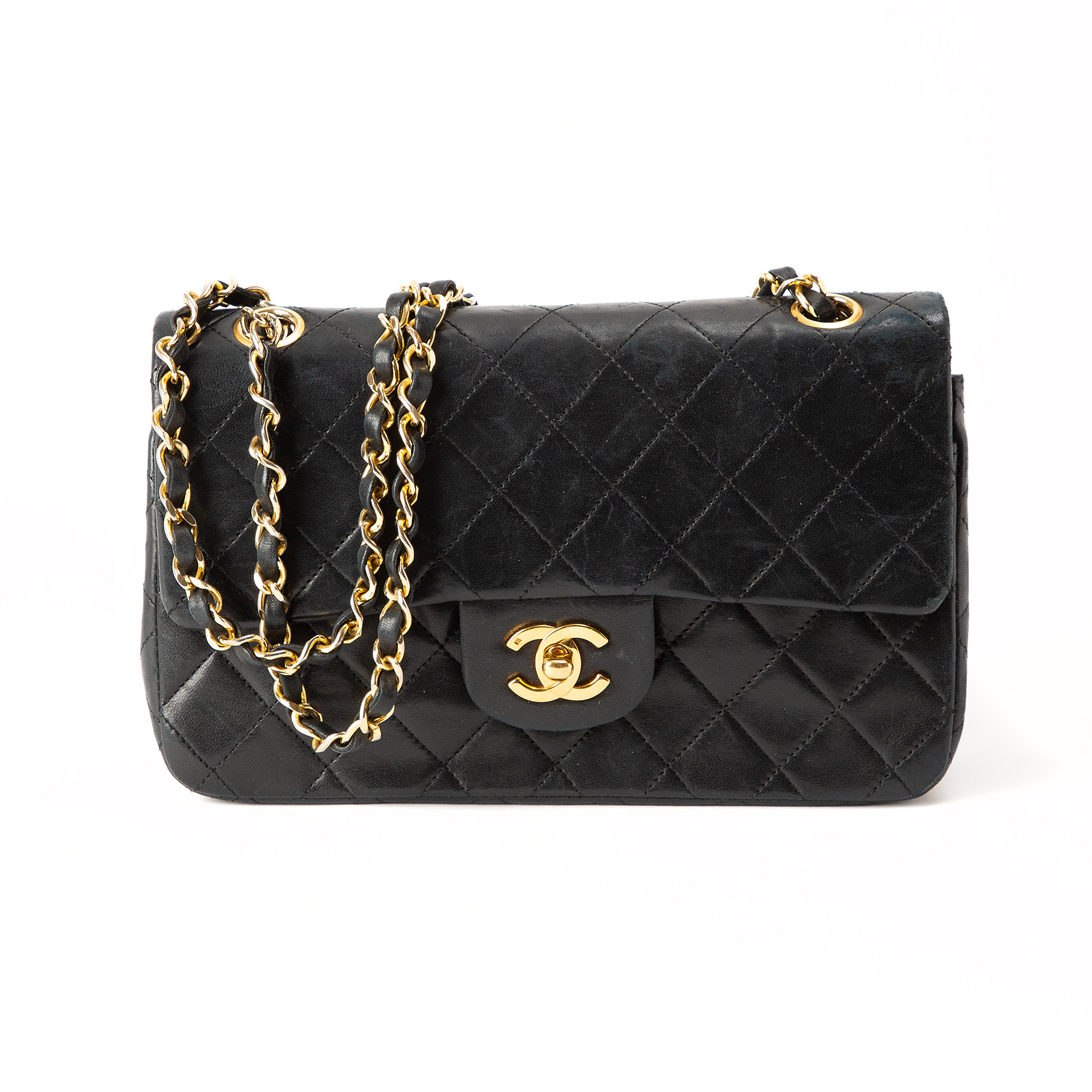 CHANEL. Väska, "CC Classic", quiltat läder, tidigt 1990-tal.
