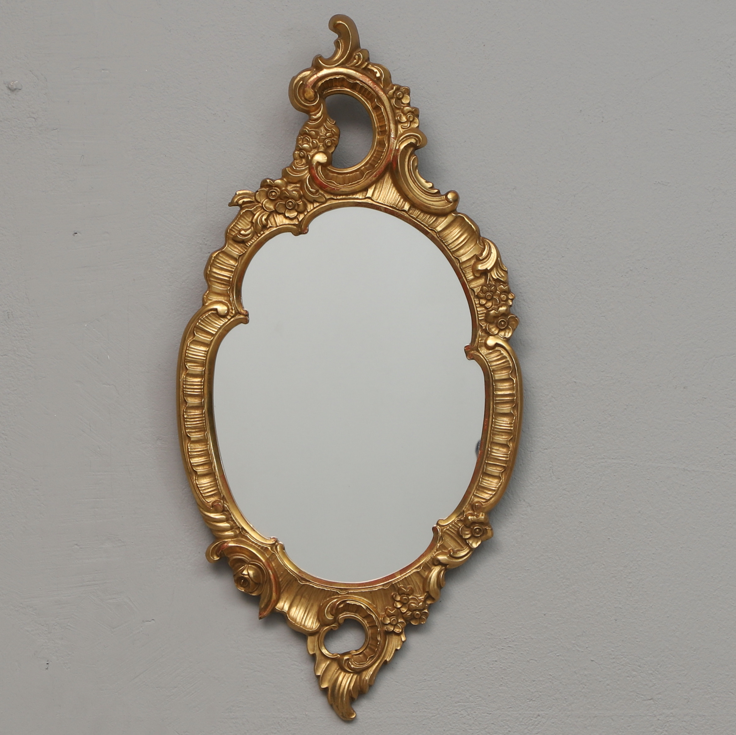 SPEGEL, glas och trä, förgylld, rokokostil, 1900-tal.