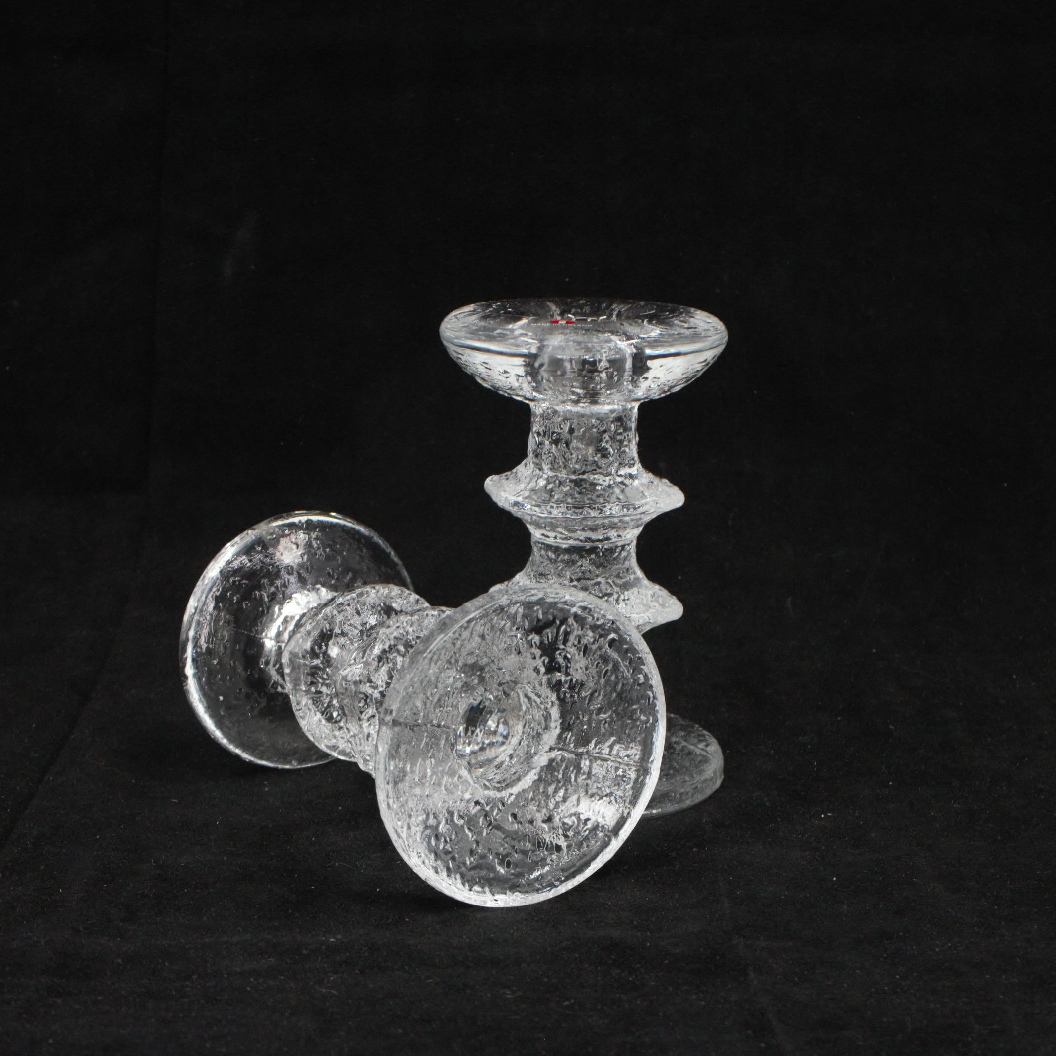 TIMO SARPANEVA. Ljusstakar, 2 st, "Festivo", glas, Iittala, Finland.