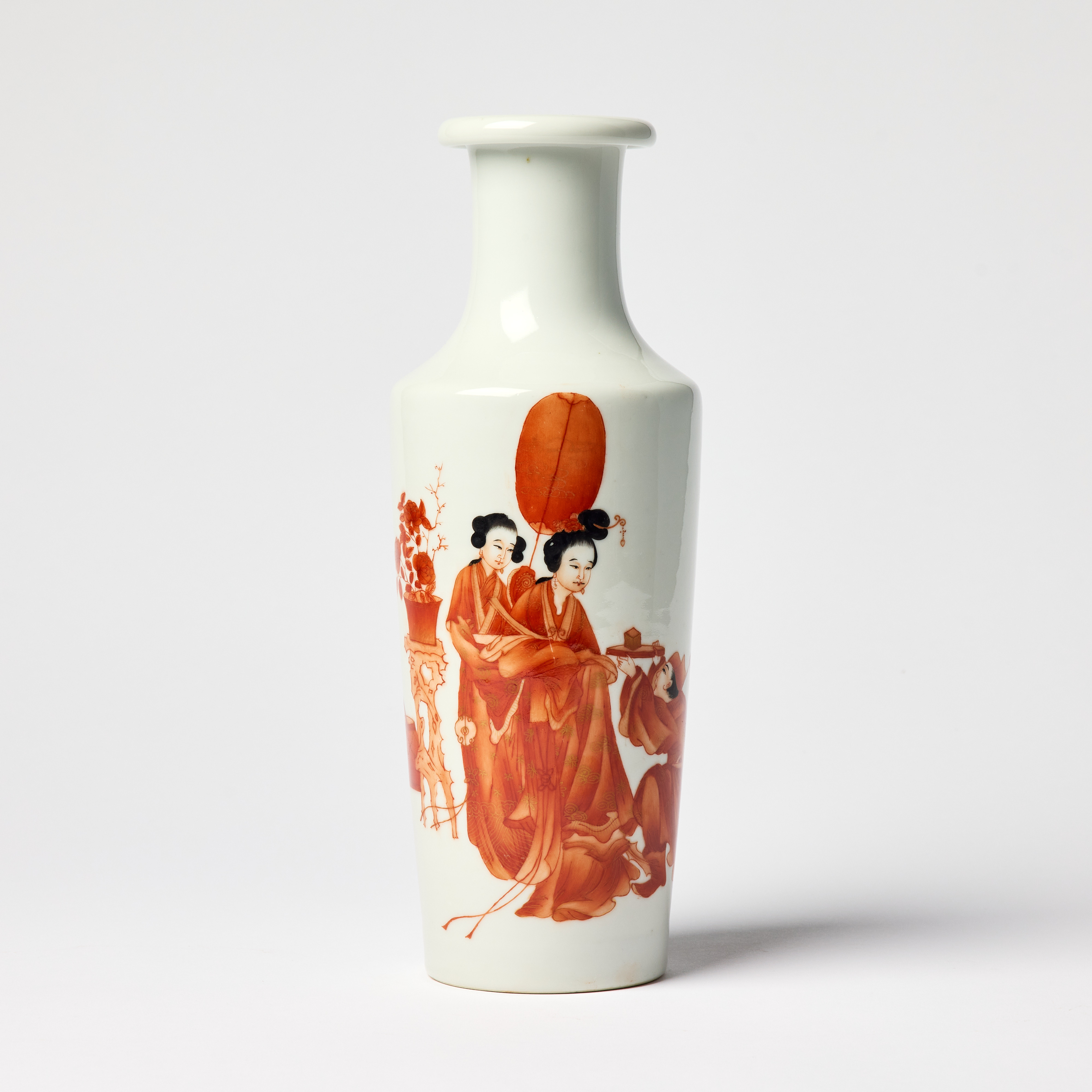 A Chinese Iron Red and Gilt Vase.