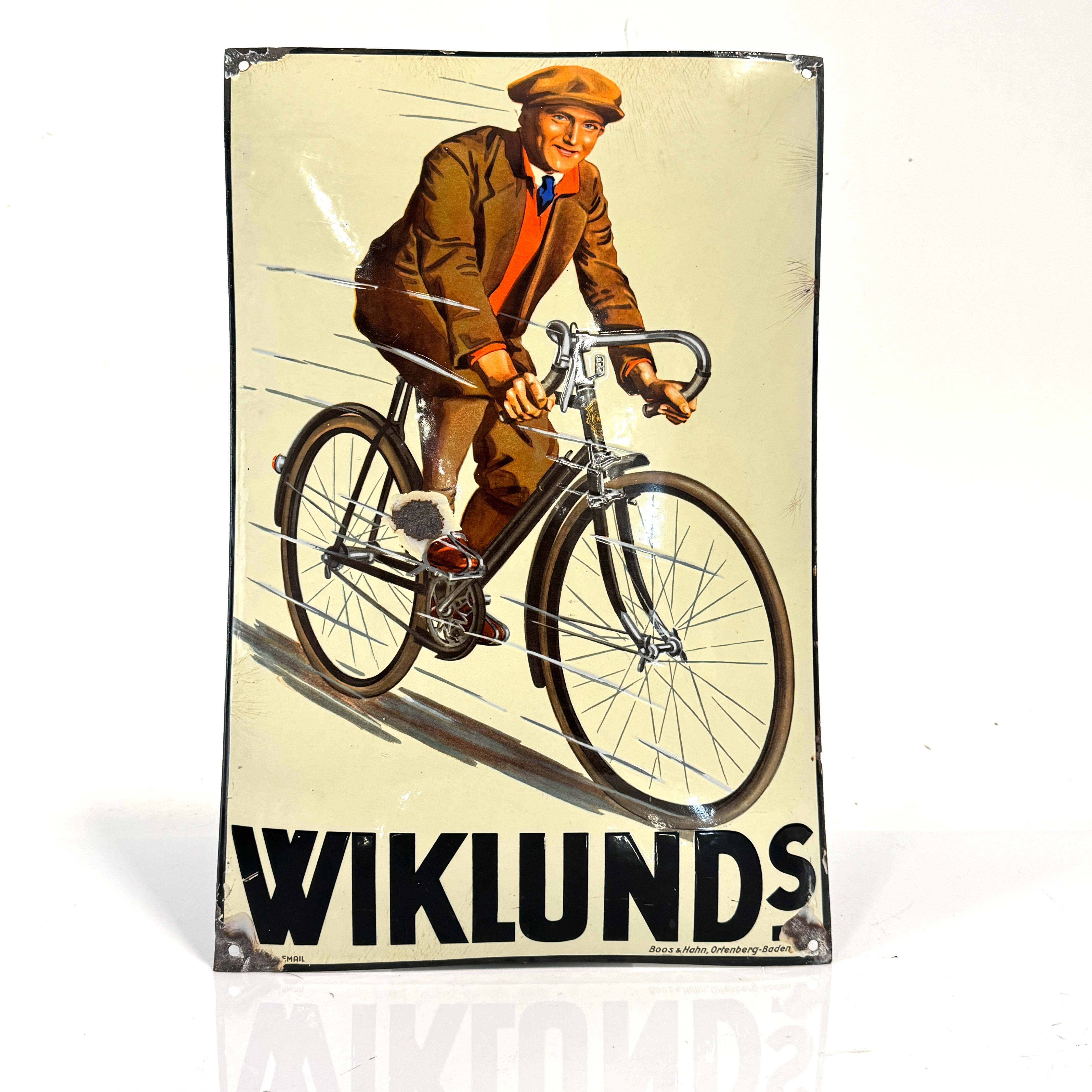 WIKLUNDS, emaljskylt, 1920-tal.