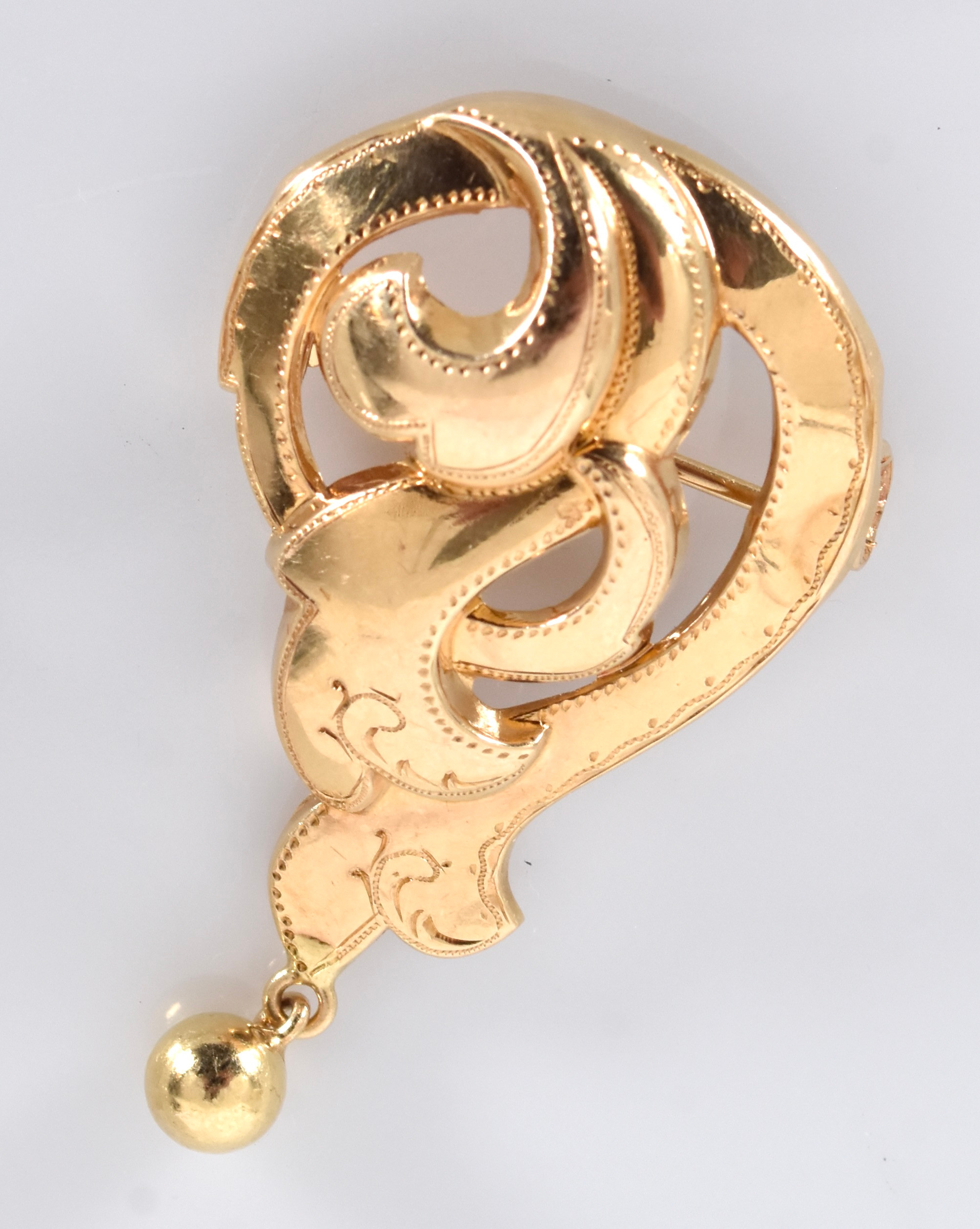 BROSCH, 18 karat rödguld, Gustaf Dahlgren & Co Malmö.