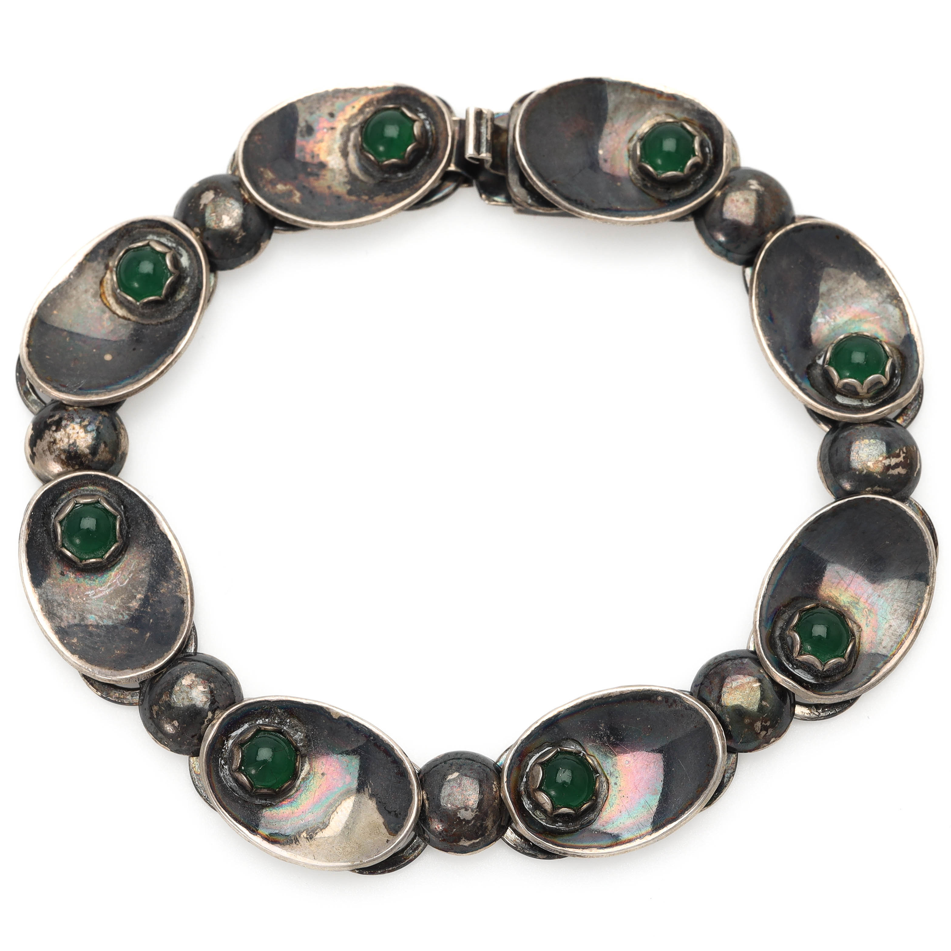 ALTON, armband, silver, agat, Falköping 1955.