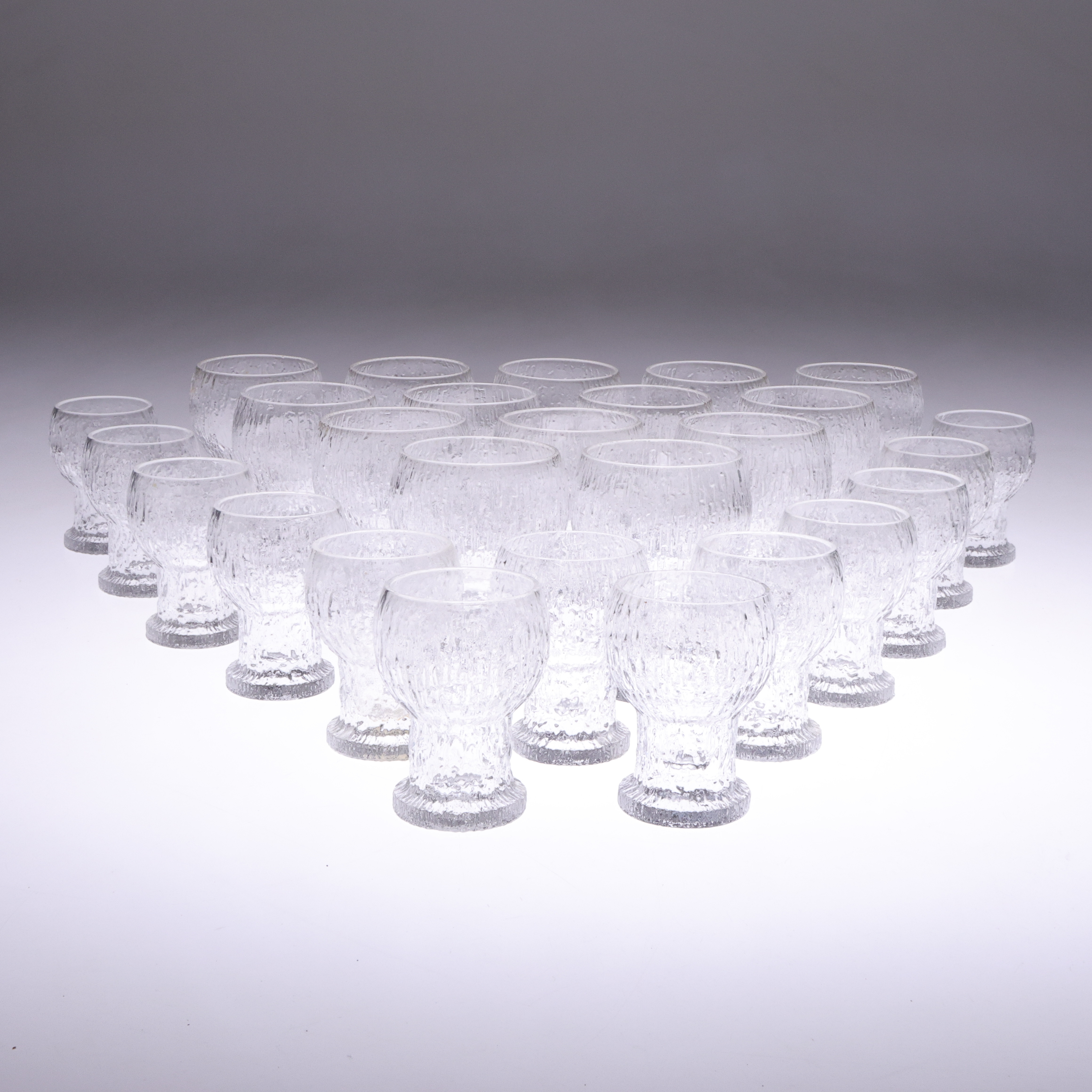 SERVISDELAR, 27 delar, glas, Kekkerit, Timo Sarpaneva, Iittala.