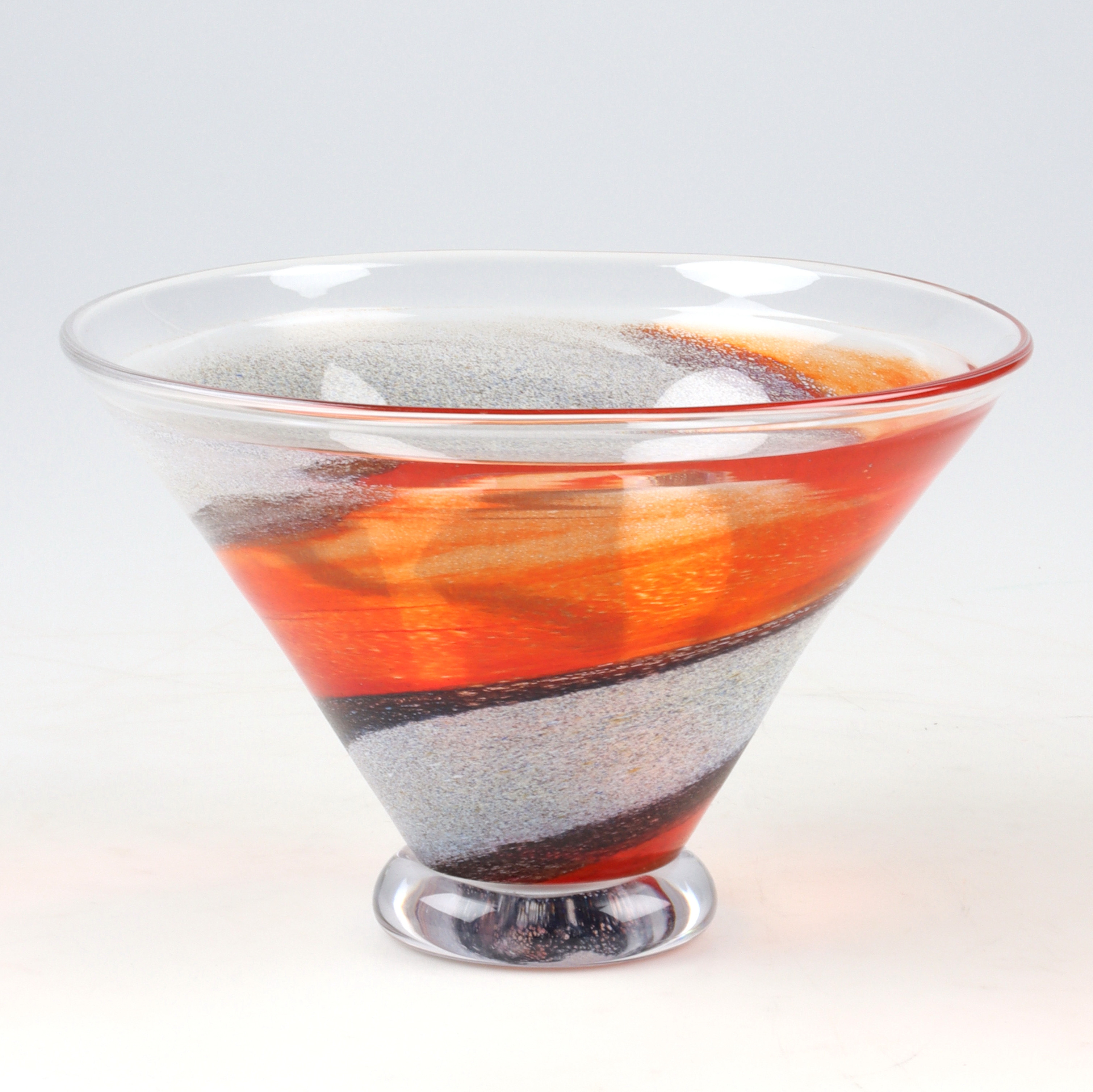 KJELL ENGMAN. Skål, "Twister", glas, Kosta Boda.